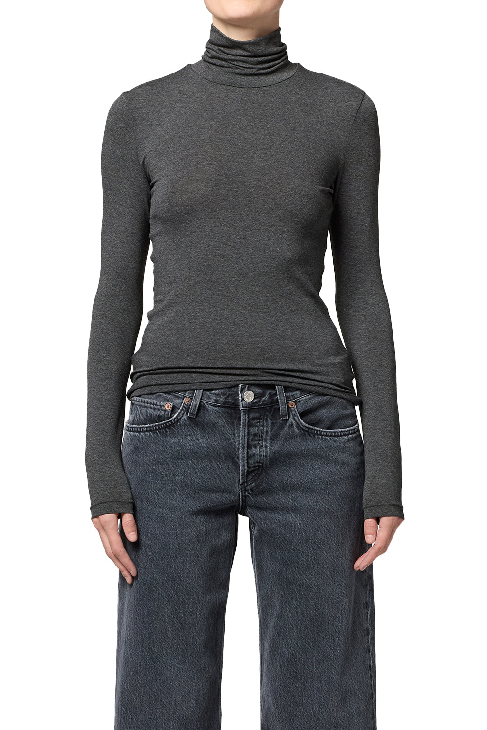 Pascale Turtleneck - Charcoal Heather