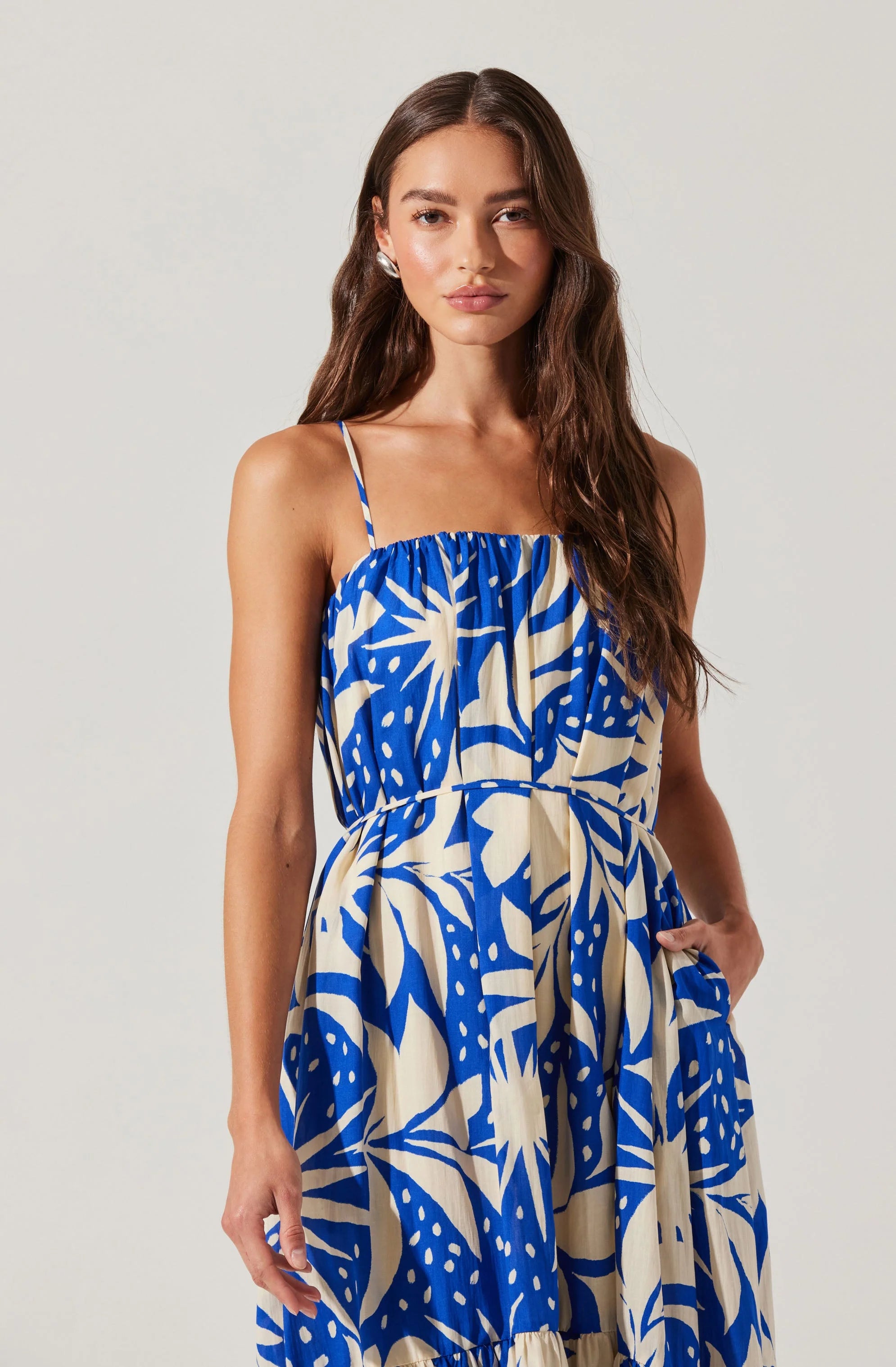 Sarina Maxi Dress - Blue Tropical