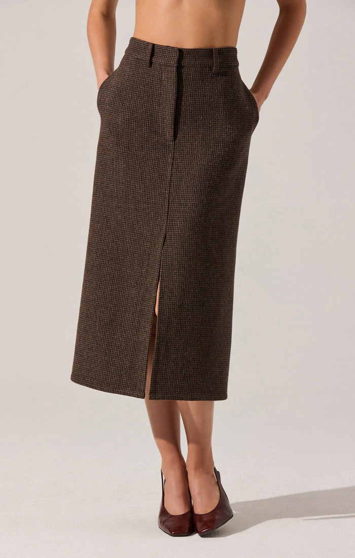 Rielle Skirt - Brown Plaid