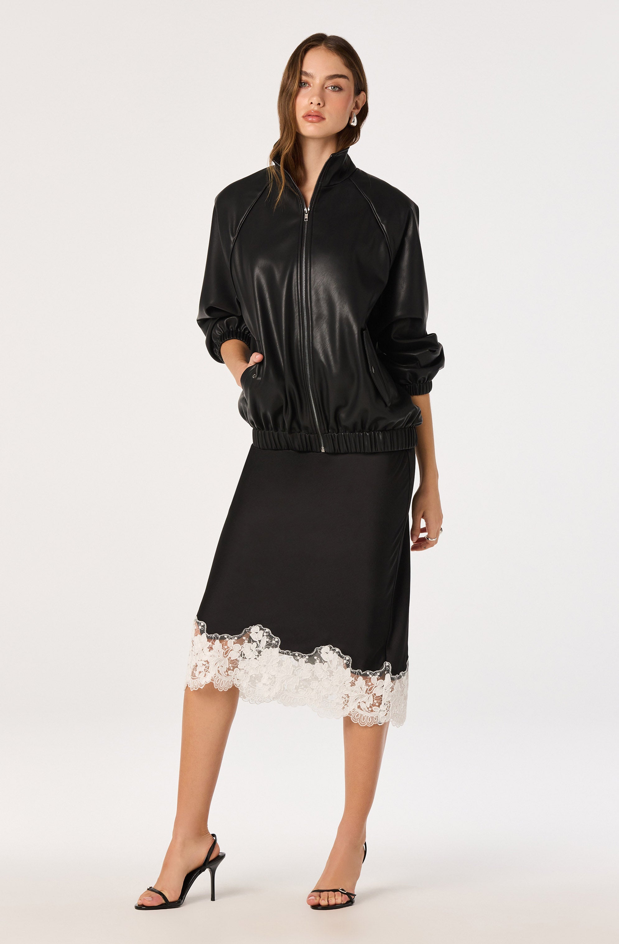 Shantel Skirt - Black White Lace
