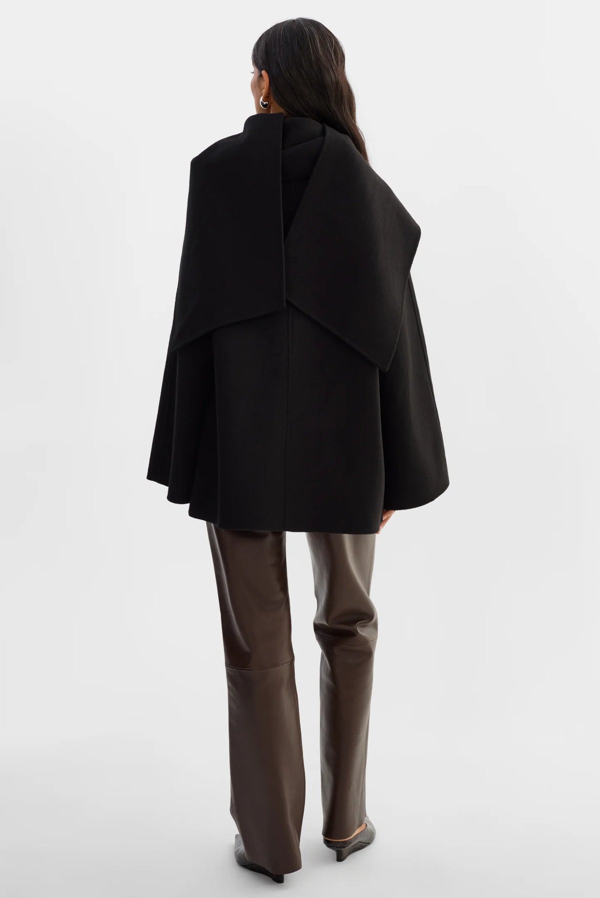 Anca Scarf Jacket - Black