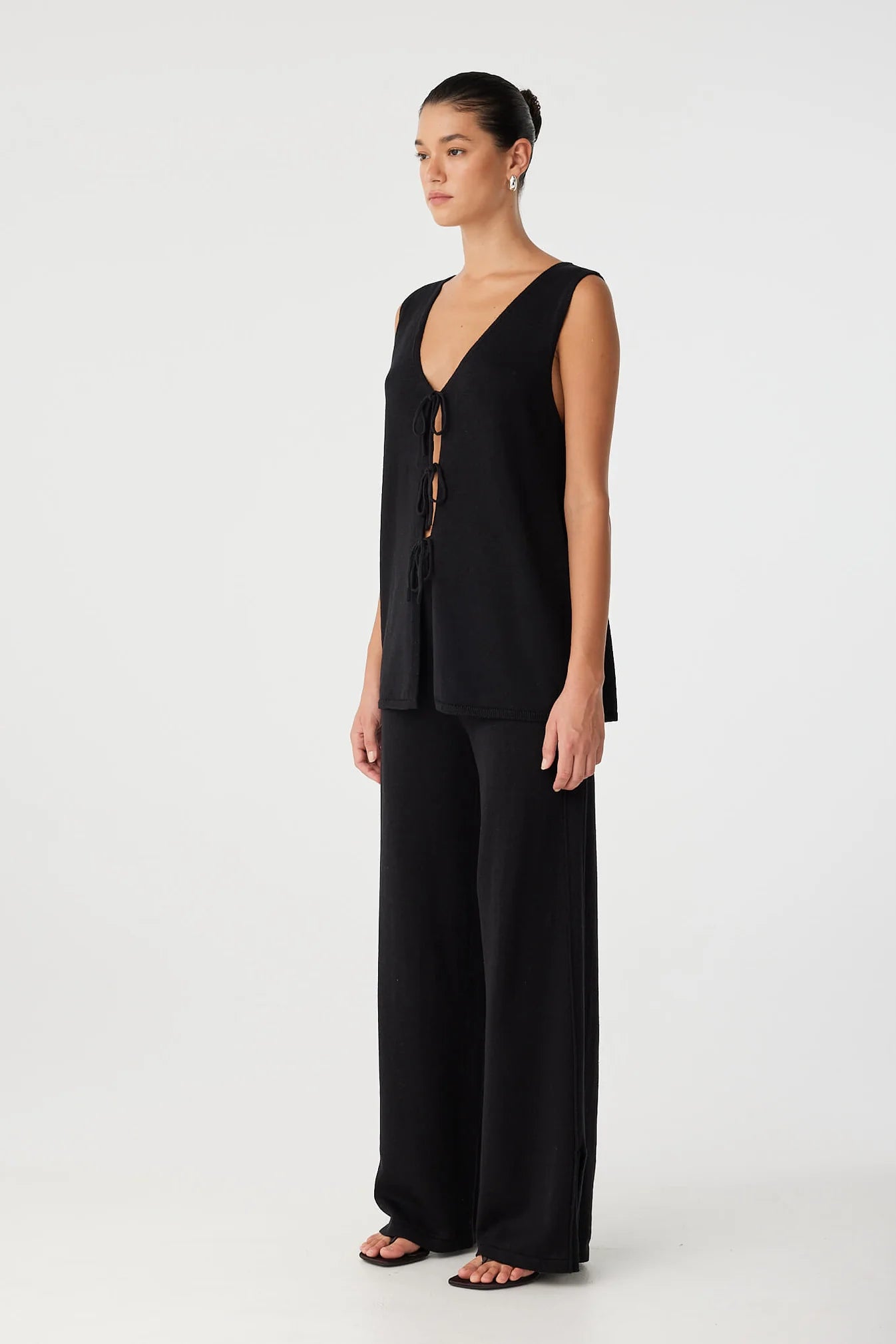 Poppy Longline Top - Black