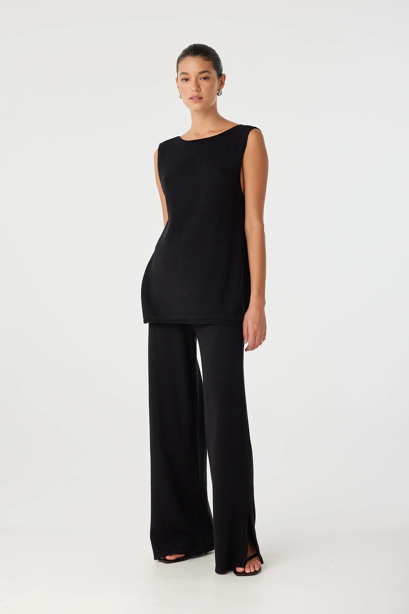 Poppy Longline Top - Black
