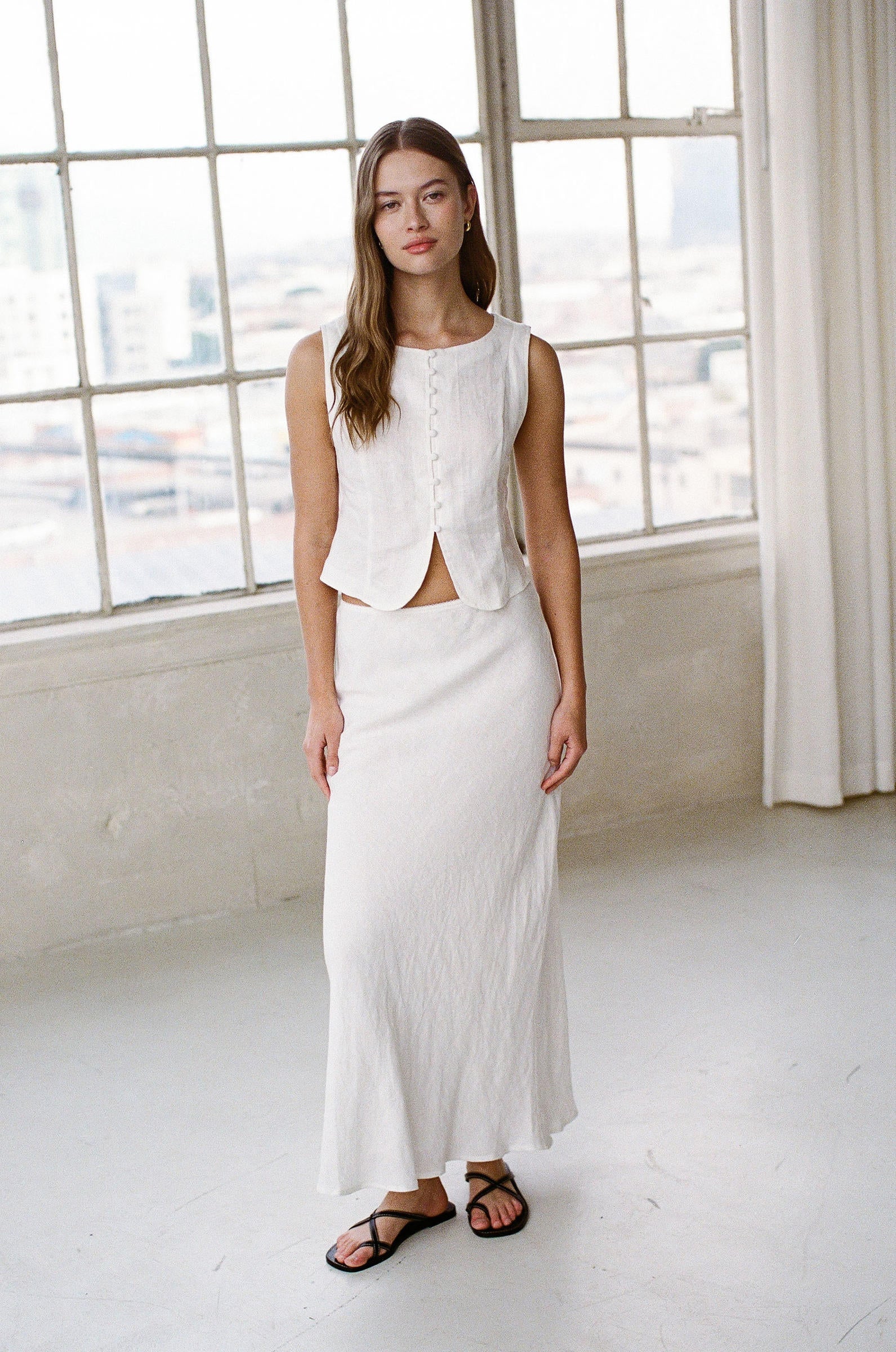 Harley Vest Top - Off White