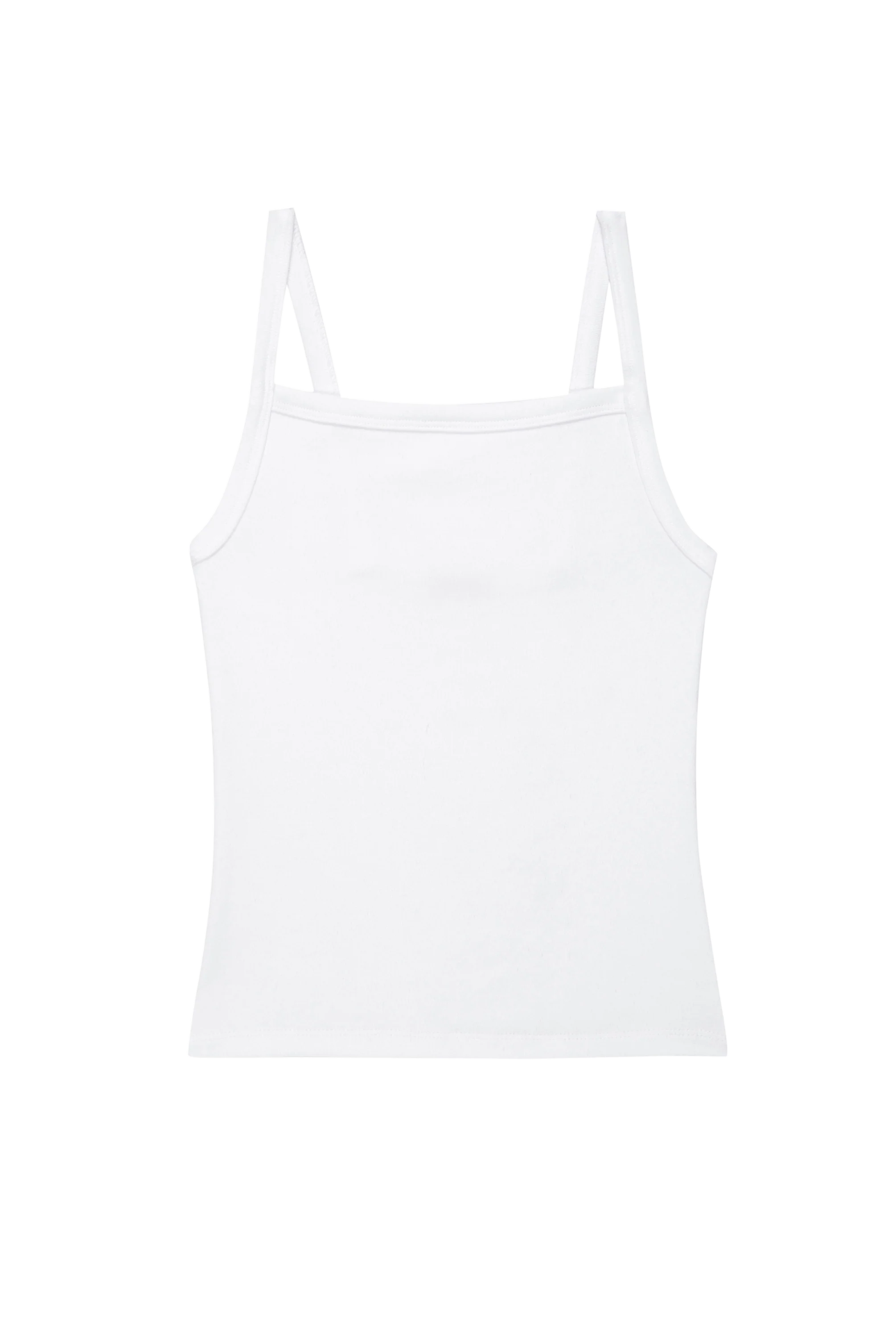 The Baby Rib Square Neck Tank - Powder