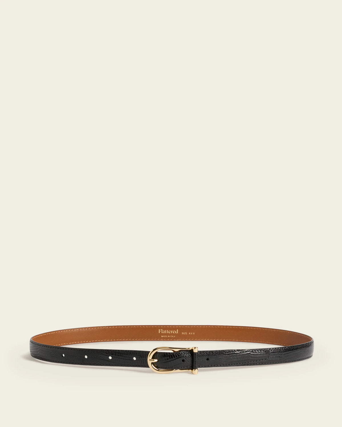 Betty Belt Leather Black Snake