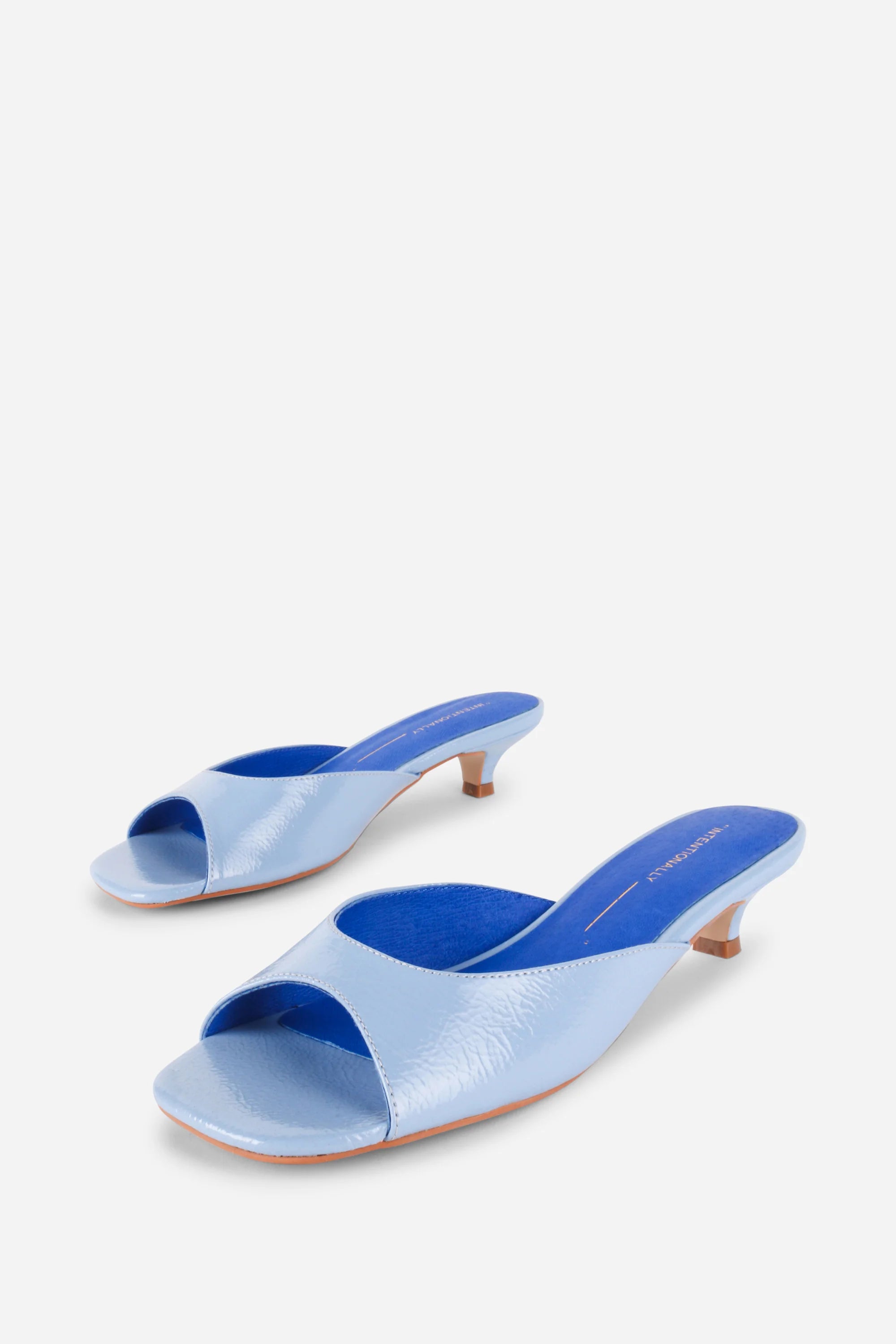 Cee Kitten Heel Mule - Light Blue