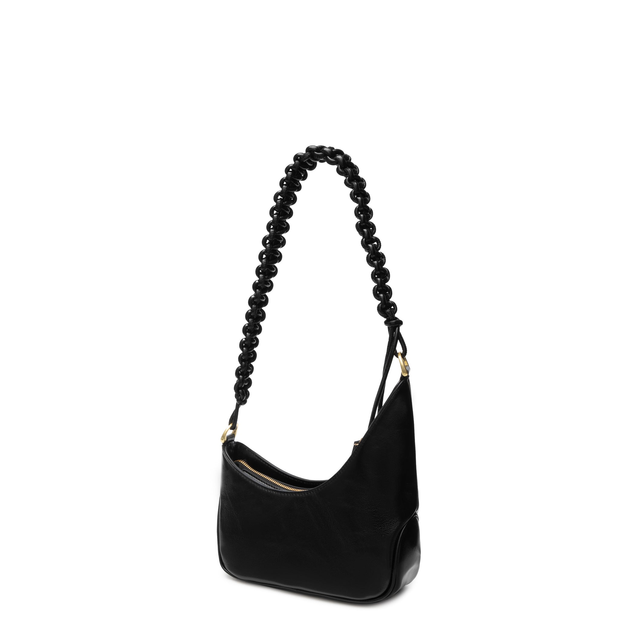 Sancia Maria bag in black leather — interior view