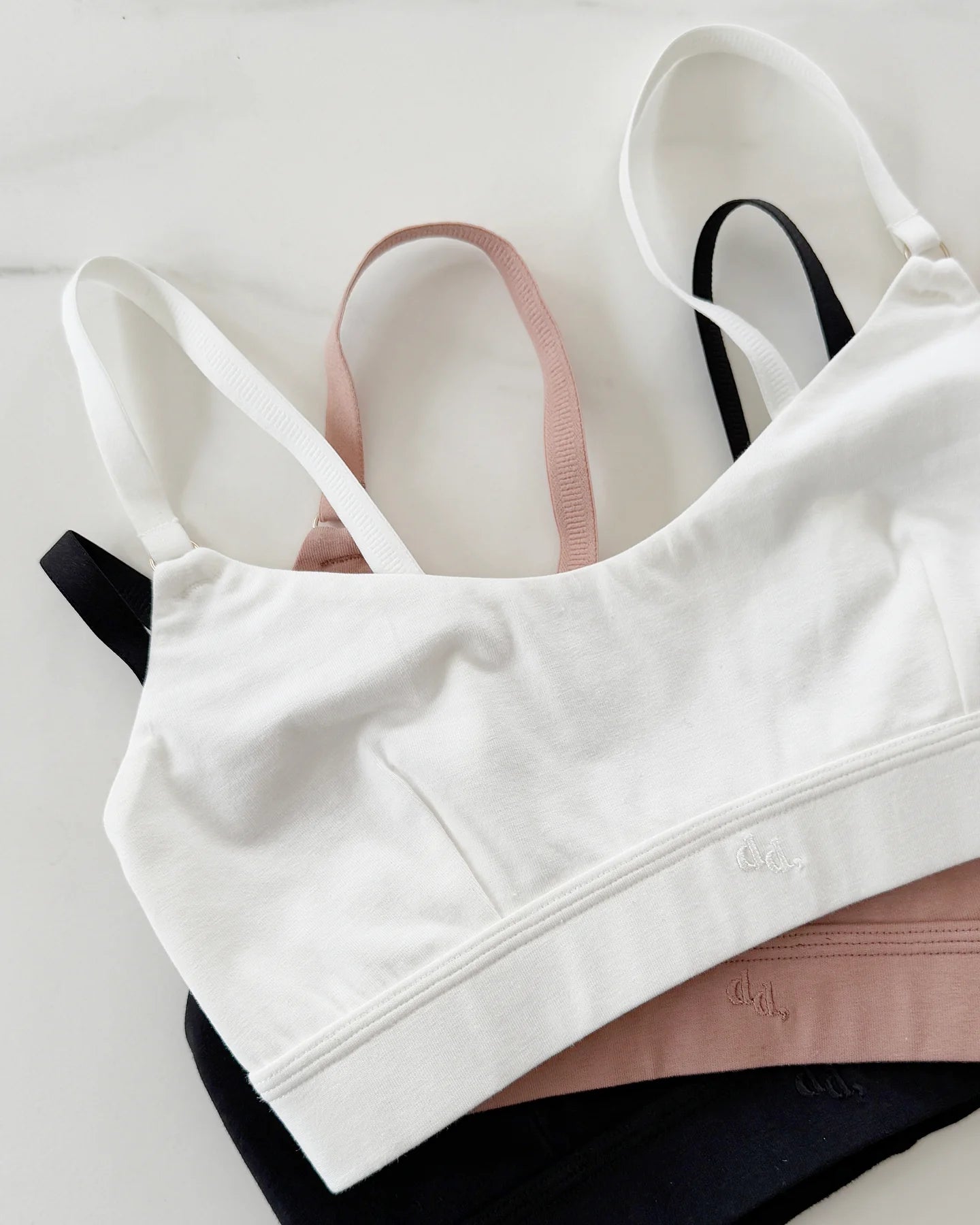 Organic Cotton Crop Bralette - Blanc