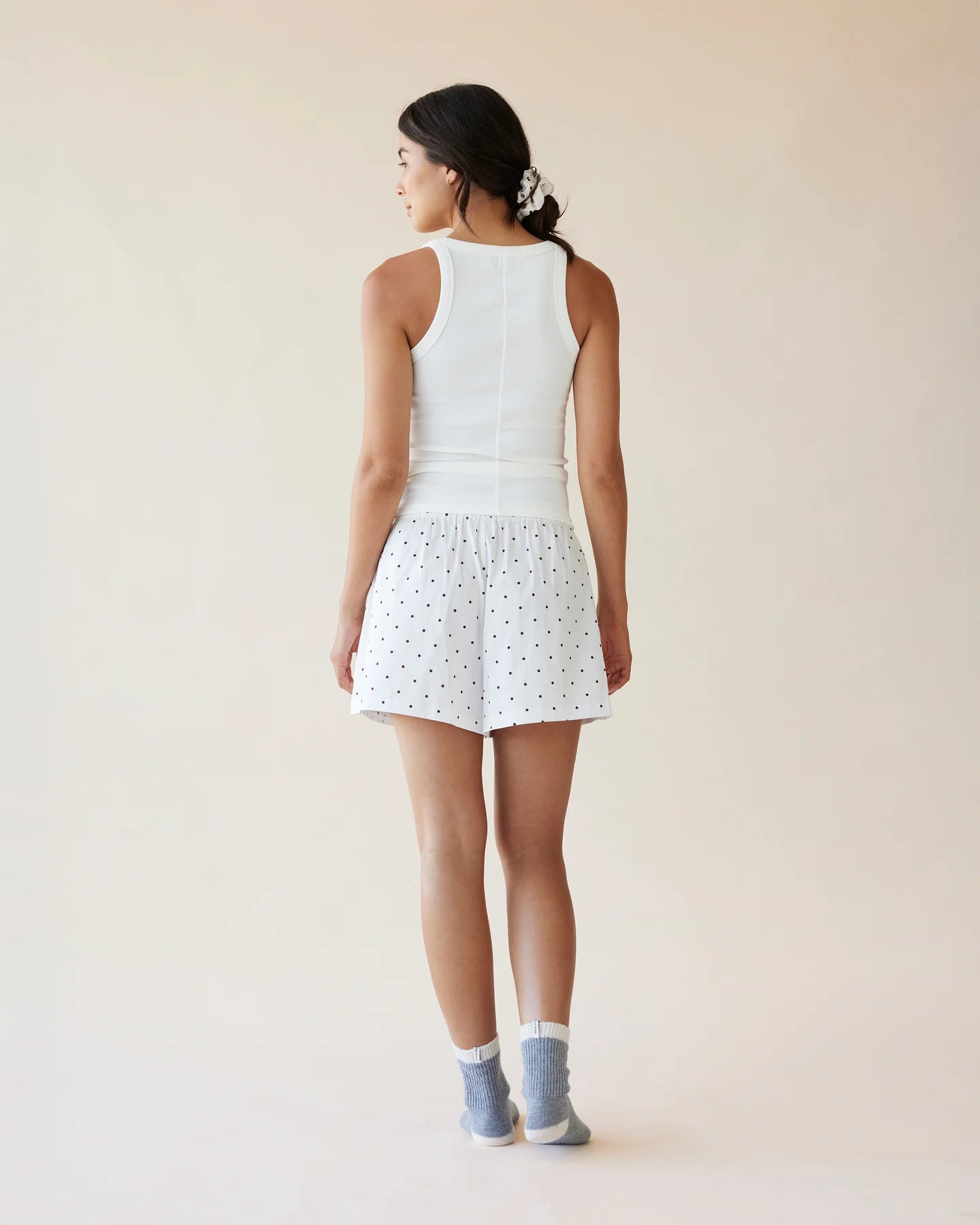 Dear Dylan Daily Tank in Blanc featuring a scoop neck and wide straps in premium cotton rib.
