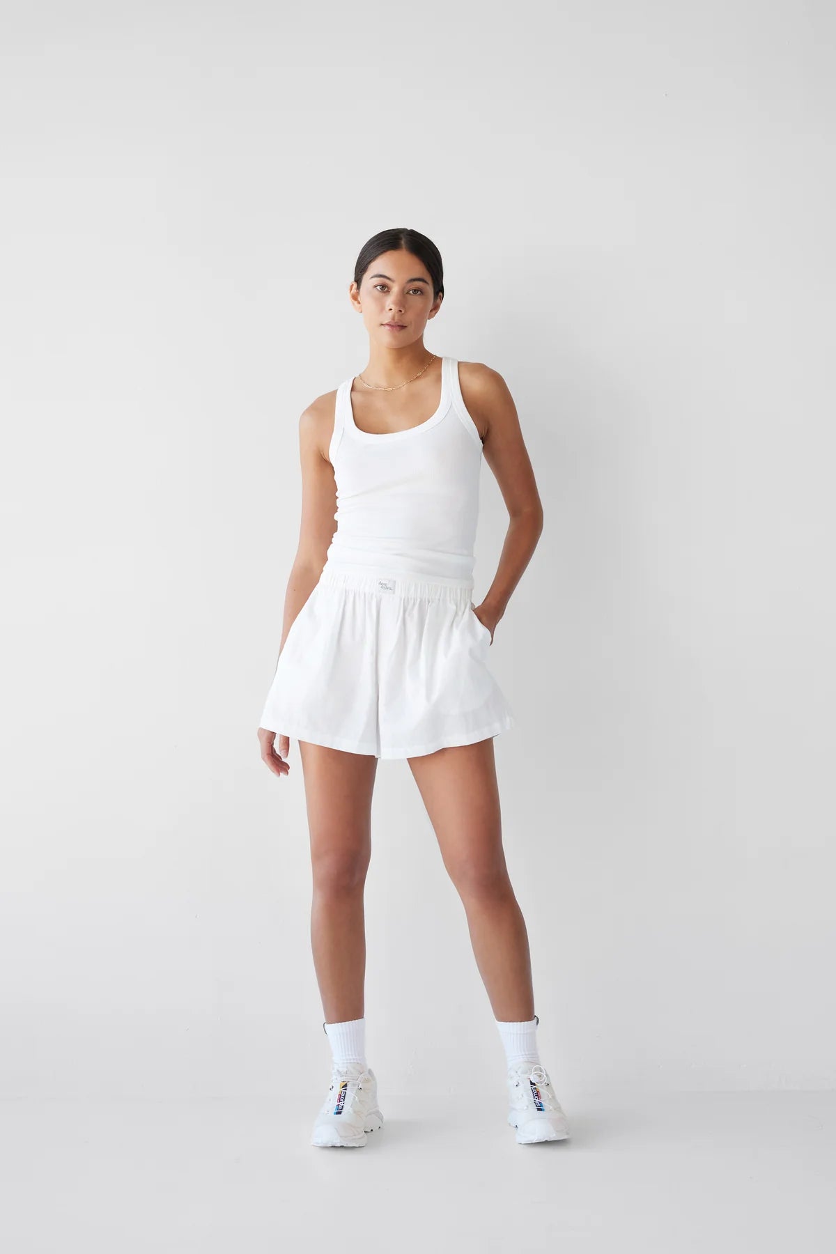 Cotton Boxer Short - Blanc