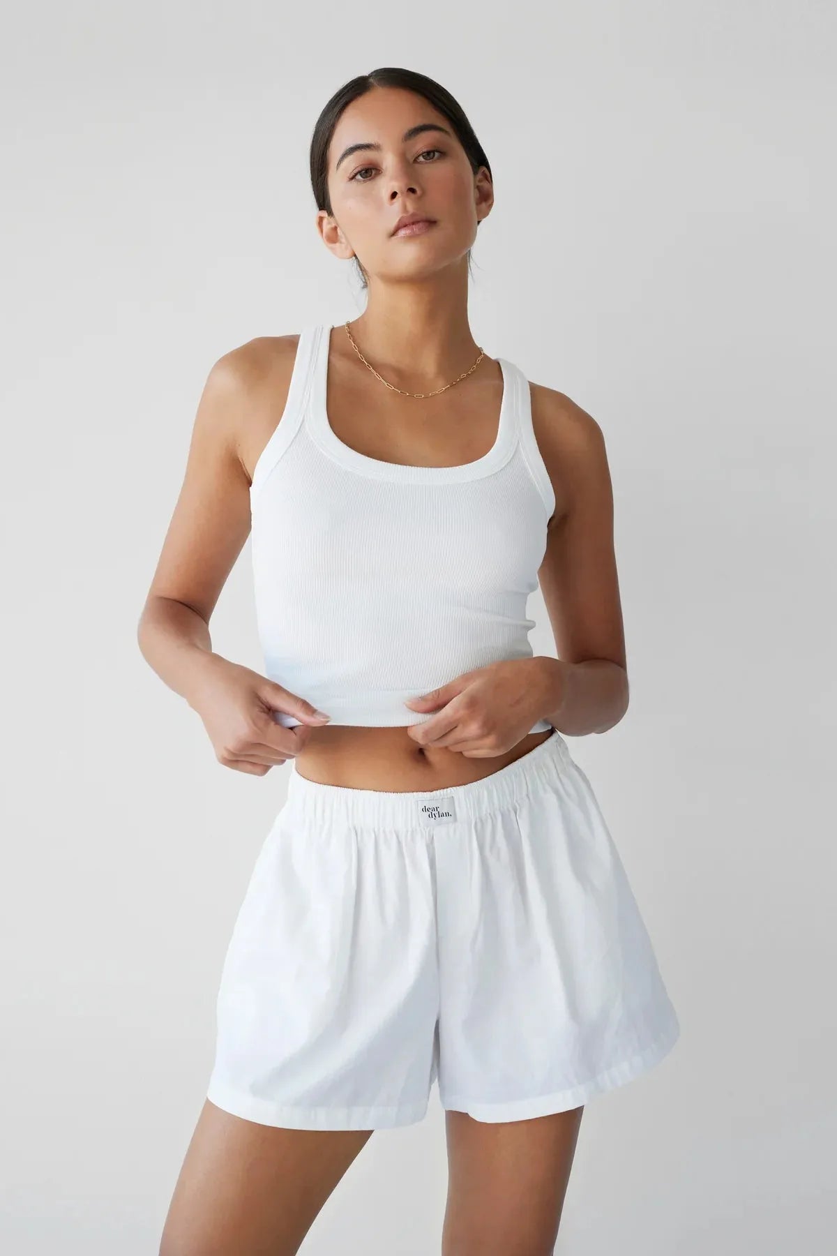 Cotton Boxer Short - Blanc