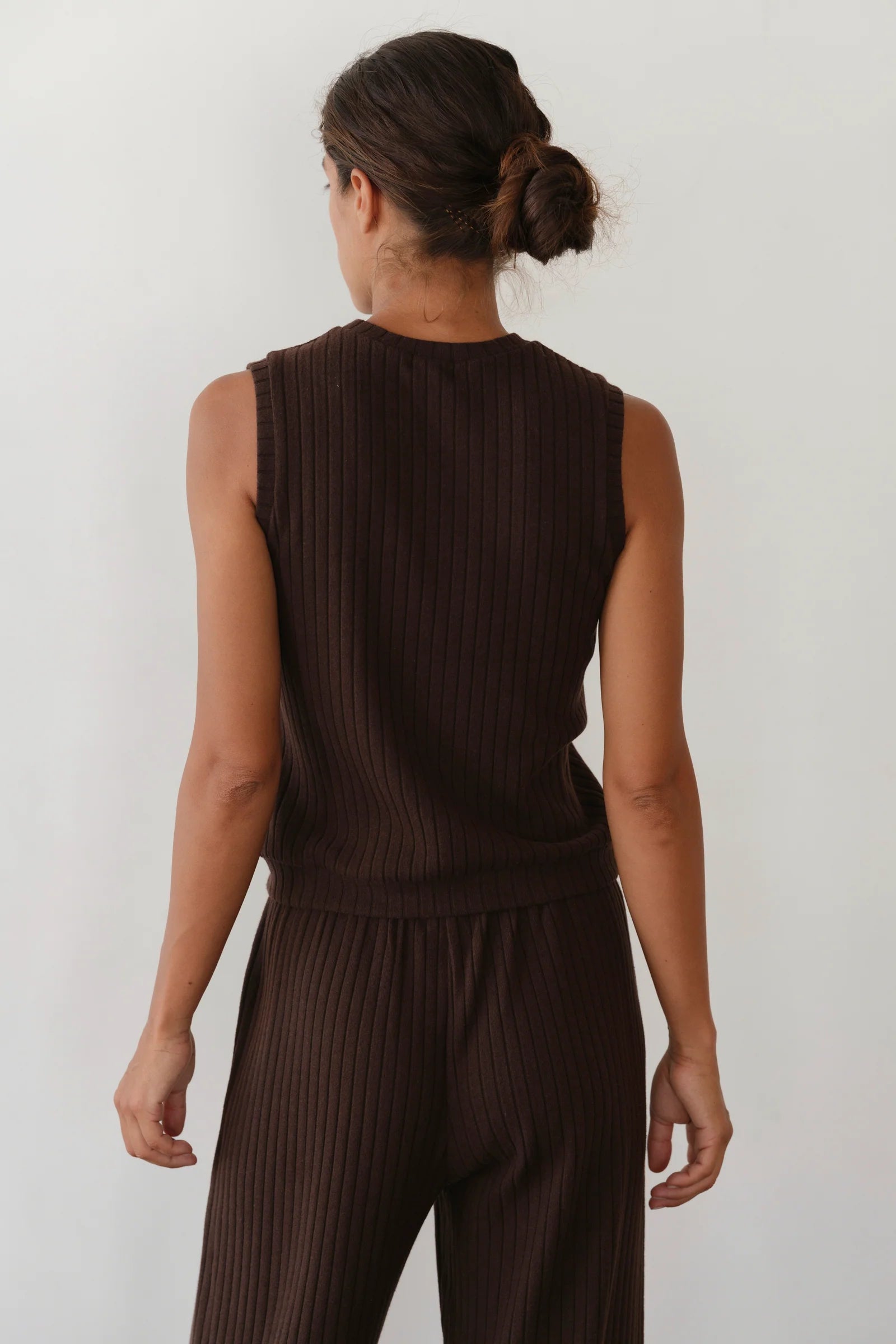 The Sweater Rib Tank - Espresso