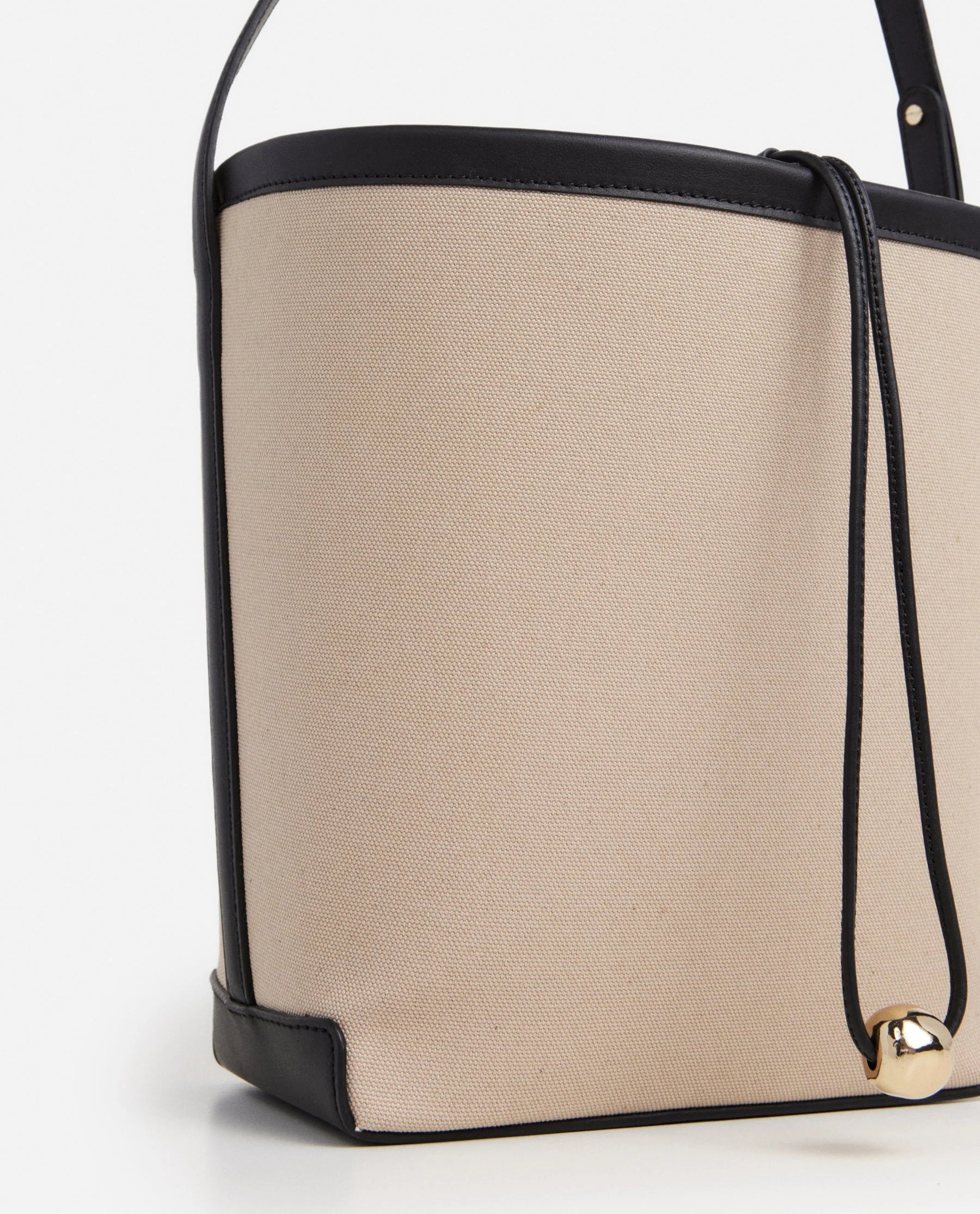 Ophelia Bucket Bag Canvas - Pale Beige