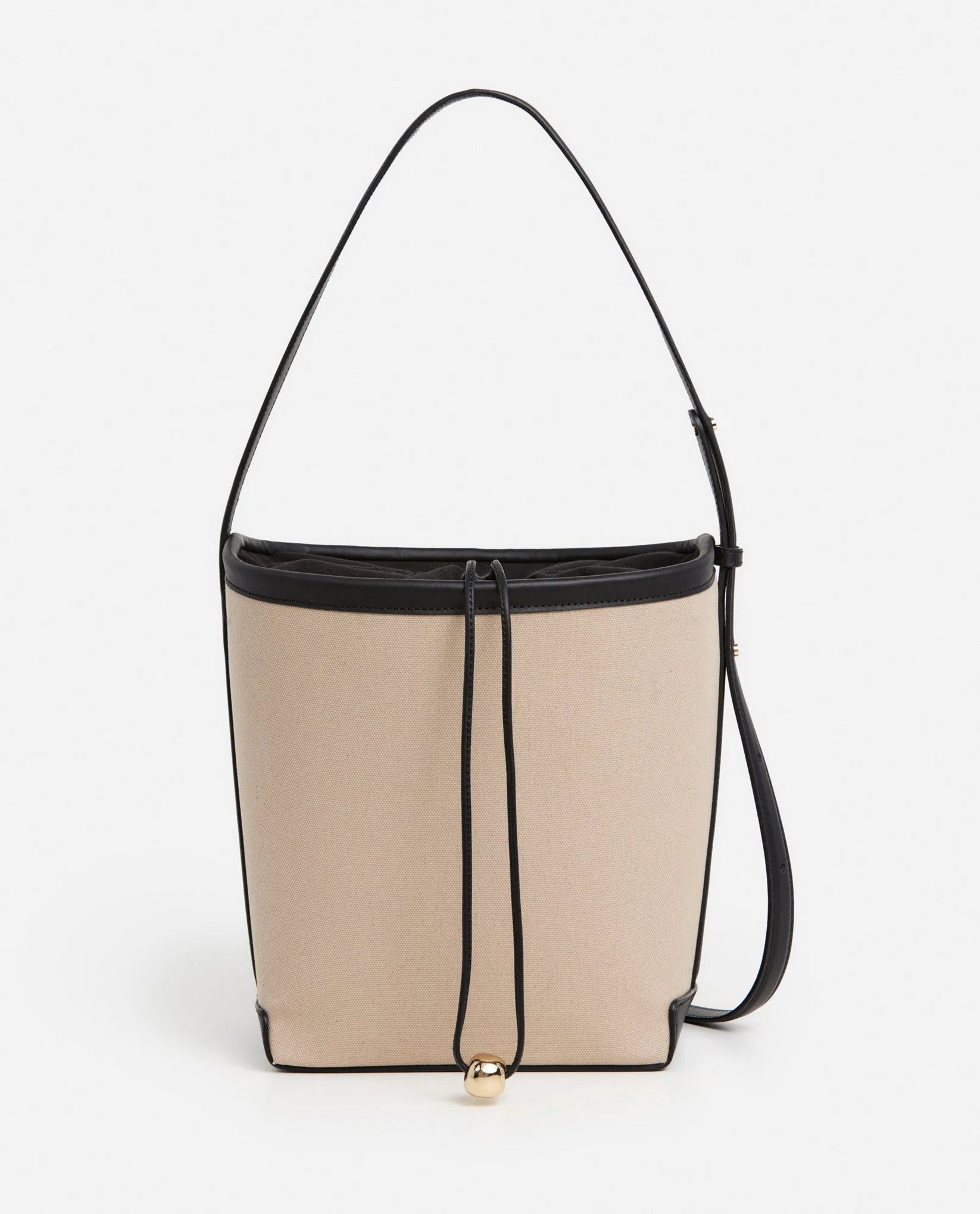 Ophelia Bucket Bag Canvas - Pale Beige