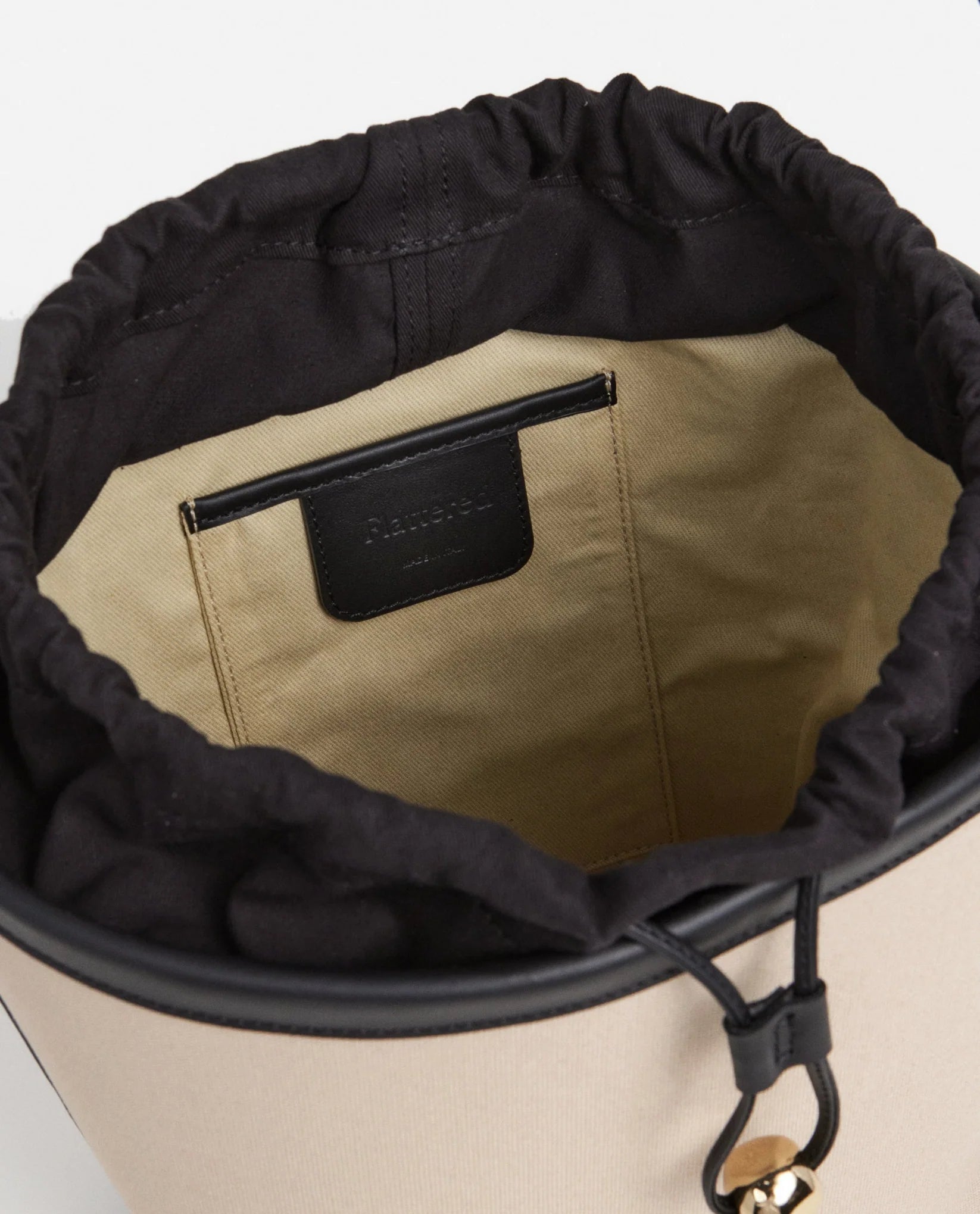 Ophelia Bucket Bag Canvas - Pale Beige