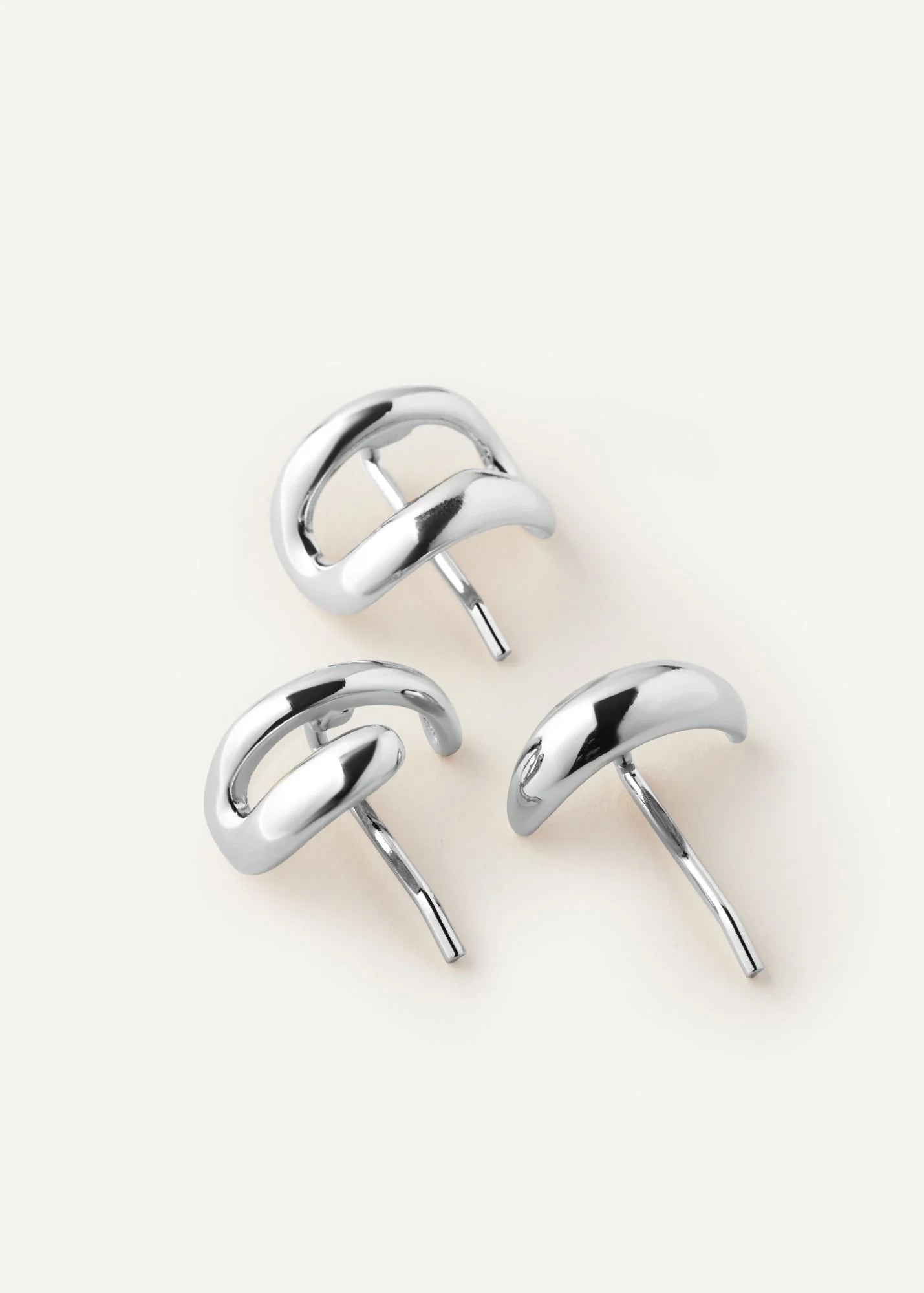 Kov Essentials Silver Hair Cuffs set of three unique metal designs