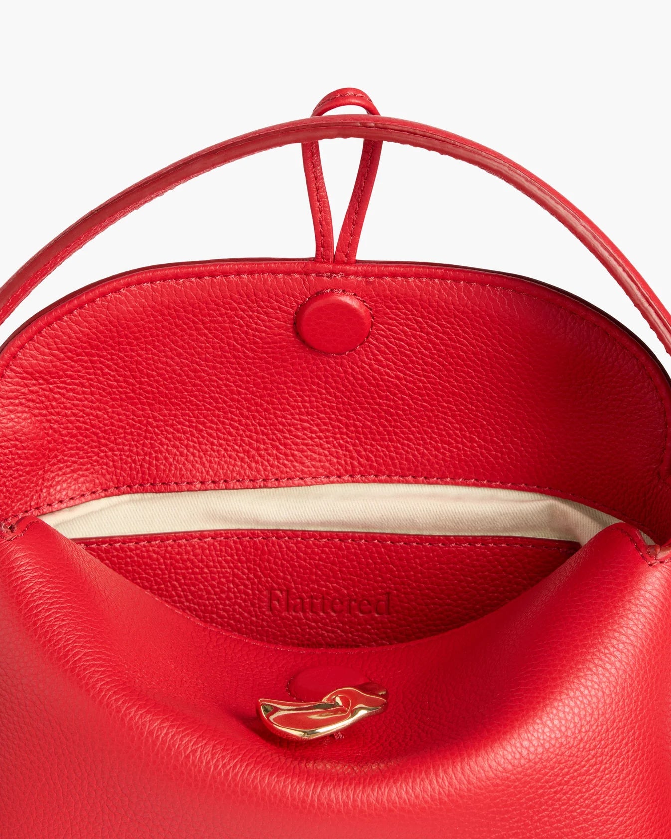 Flattered Hanna Mini Bag - Grained Leather Cherry | Made in Italy