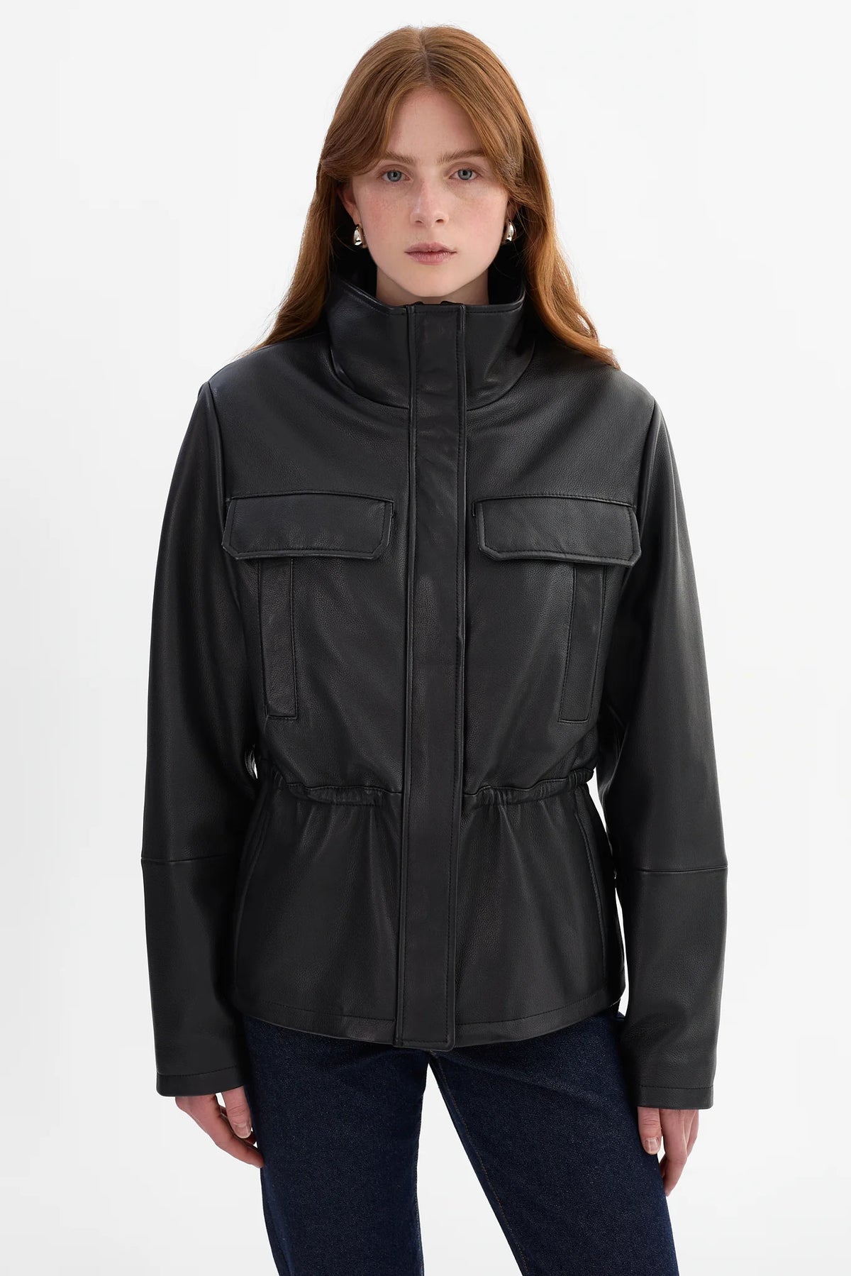 LAMARQUE Jules black supple lambskin leather asymmetrical biker moto jacket.