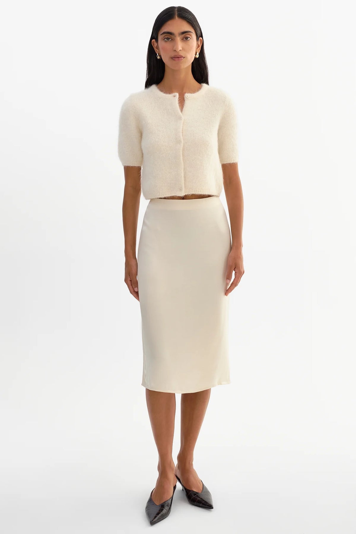 Kendra Cropped Cardigan - Ivory
