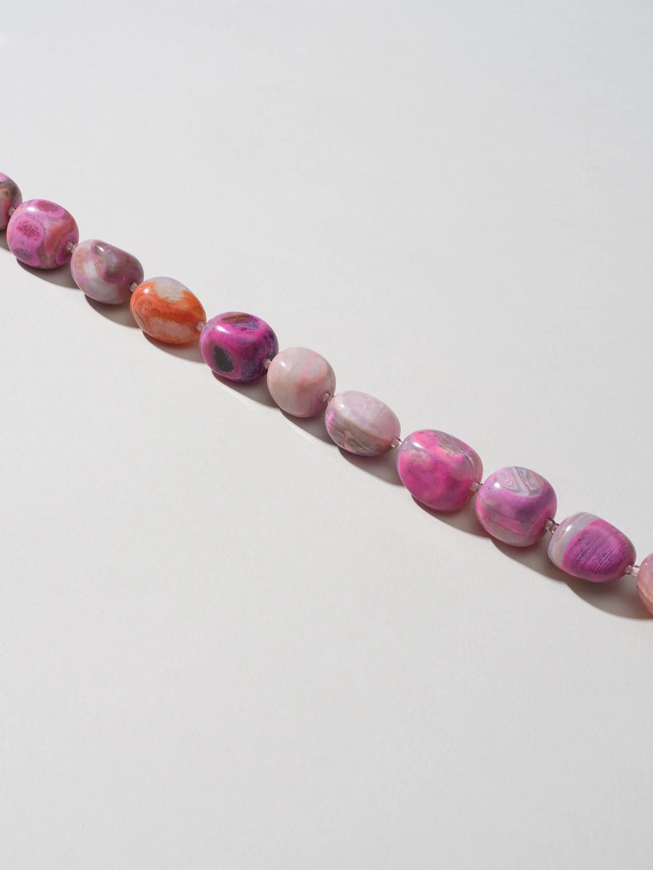 Large Cut Gemstone Wristlet – Fuchsia Agate