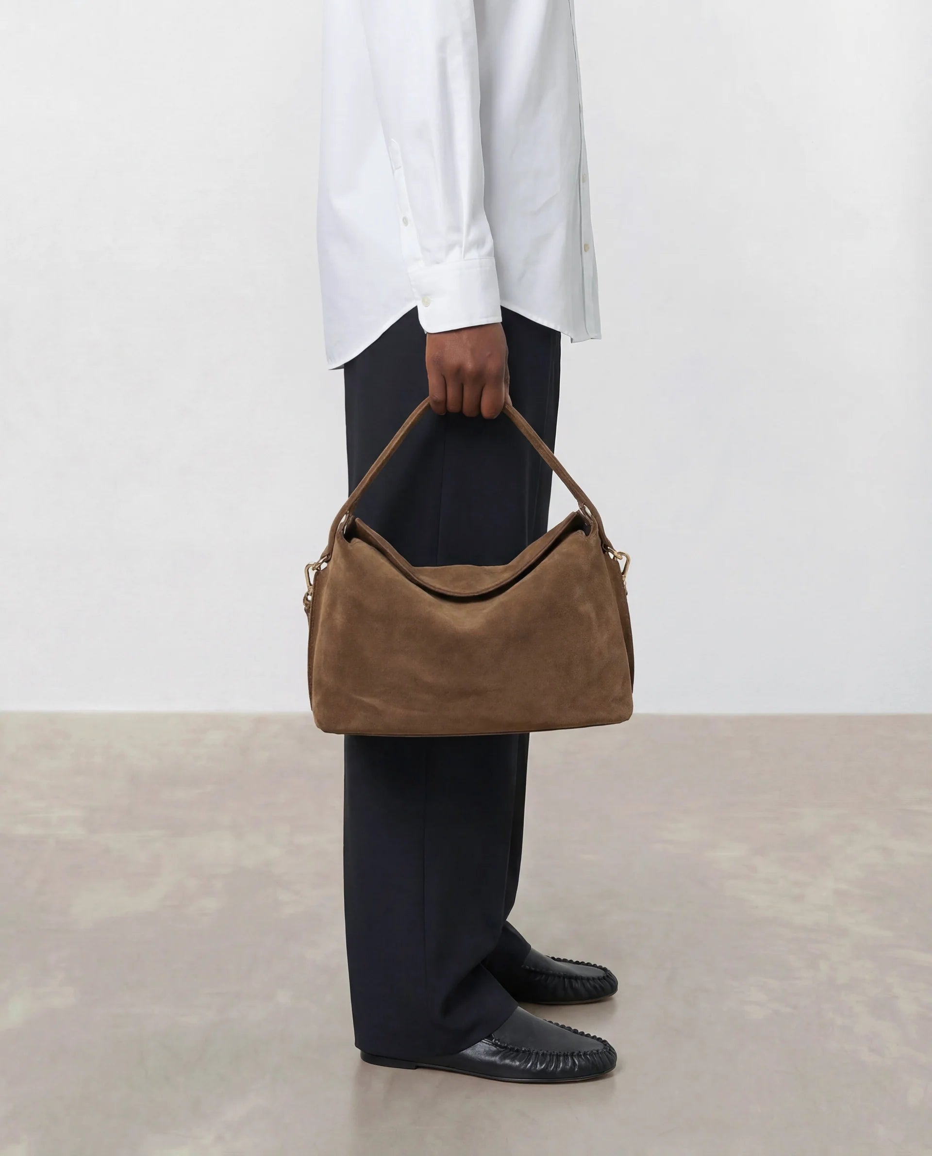 Hera Handbag Suede - Wet Sand