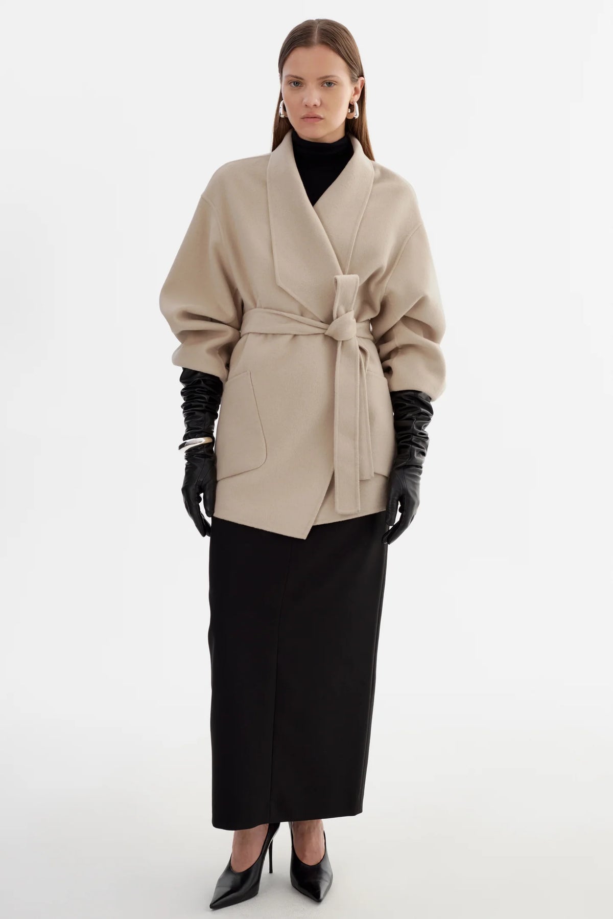 Mekia Double Face Wool Coat - Beige