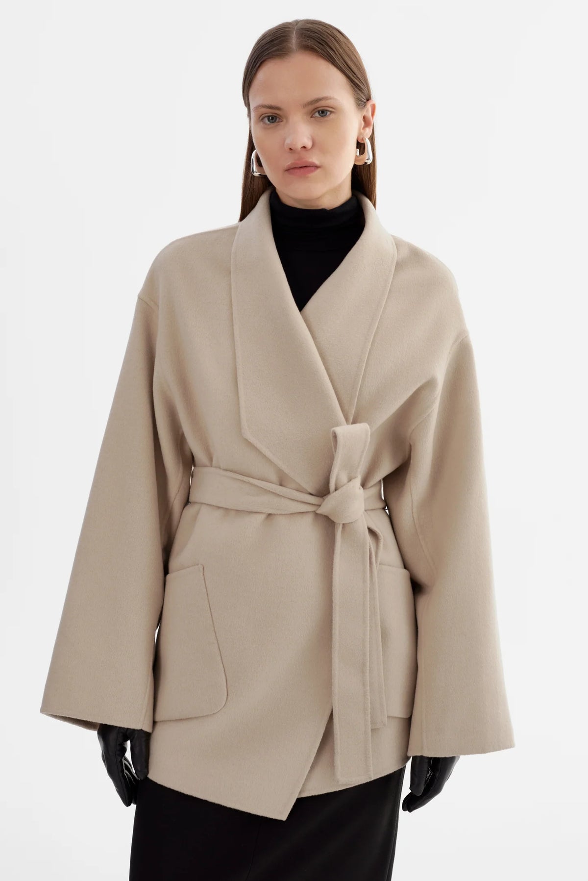 Mekia Double Face Wool Coat - Beige