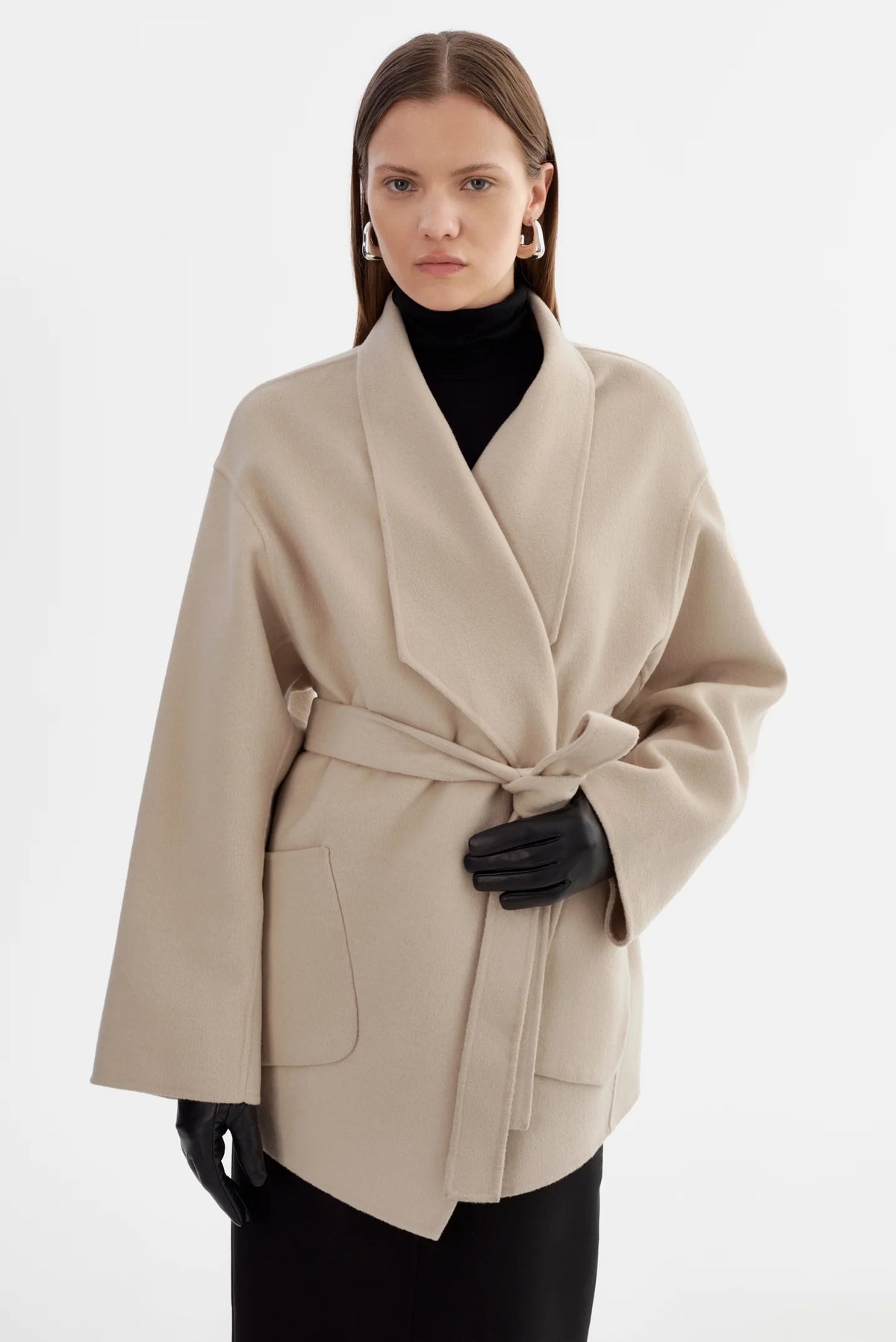 Mekia Double Face Wool Coat - Beige