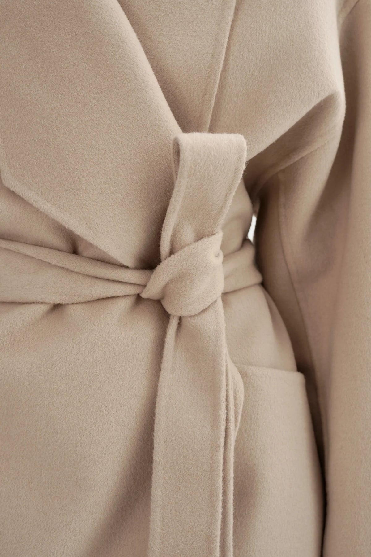 Mekia Double Face Wool Coat - Beige