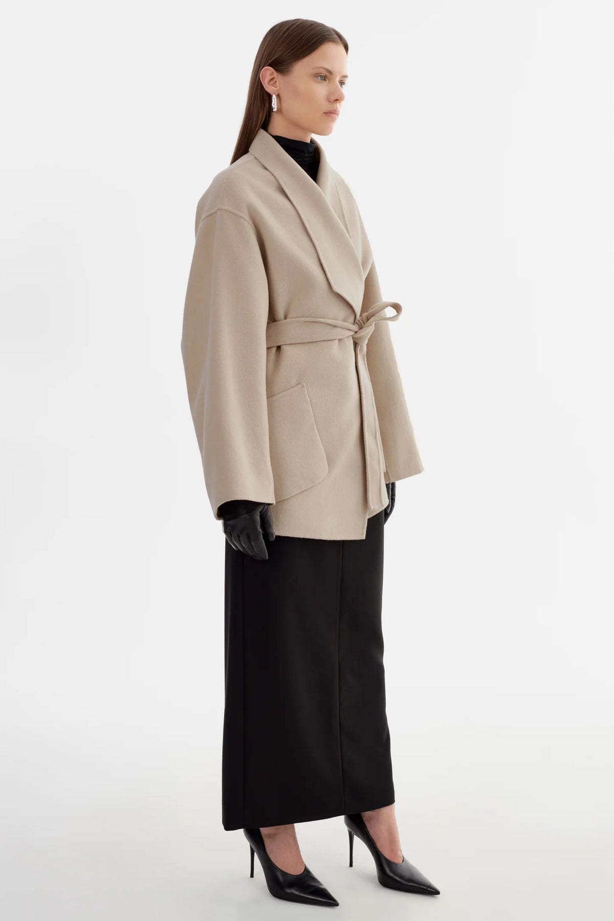 Mekia Double Face Wool Coat - Beige