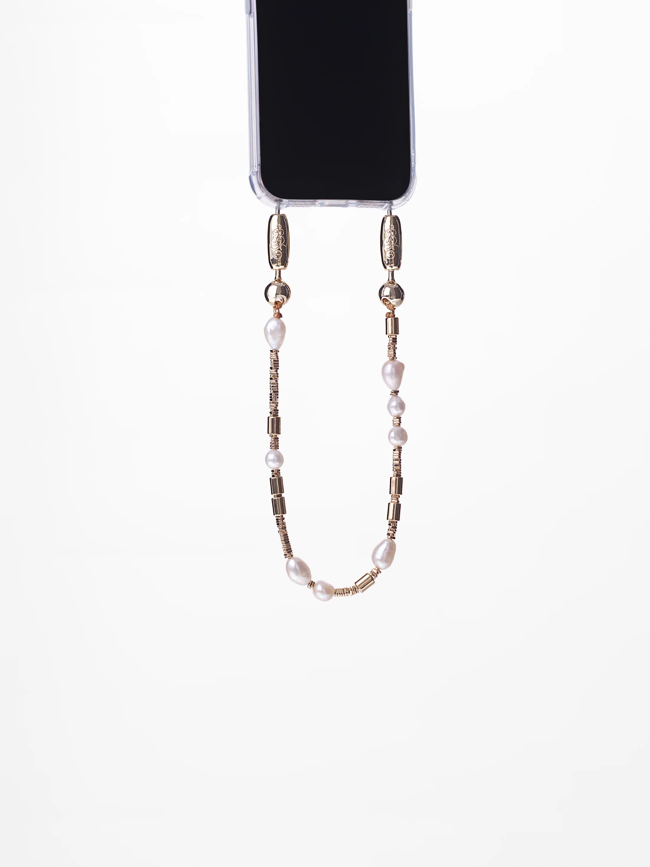 Banded Wristlet – Pearl / Gold