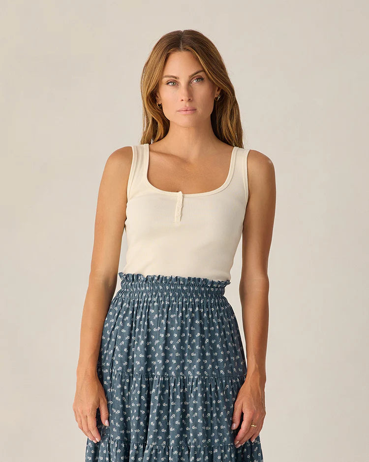 Ribbed Tank - Natural