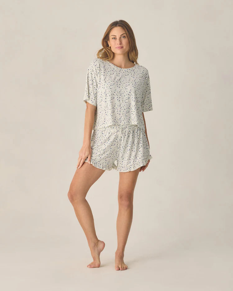 Mosie Set - Blue Ditsy