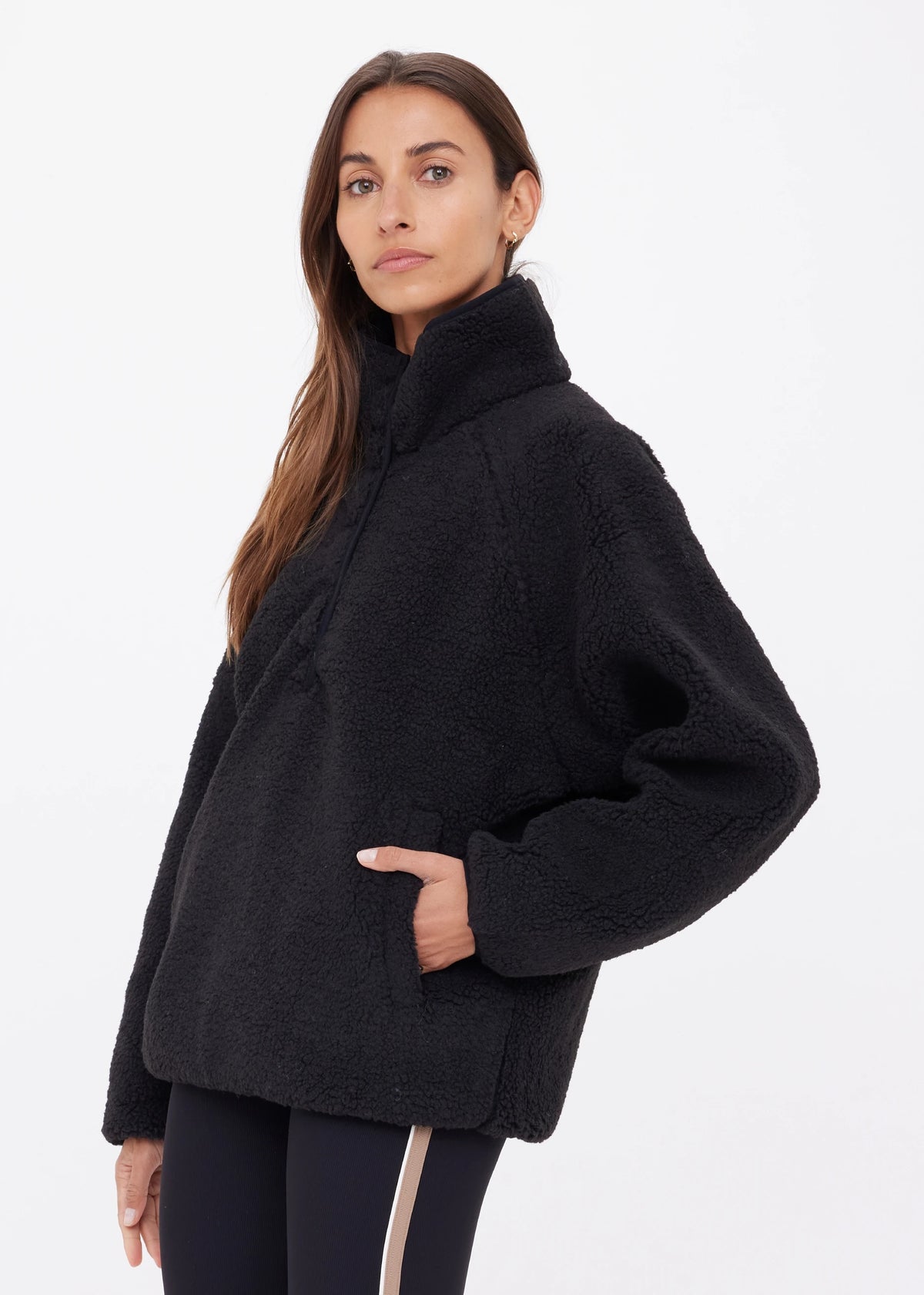 Harlow Fleece Pullover - Black
