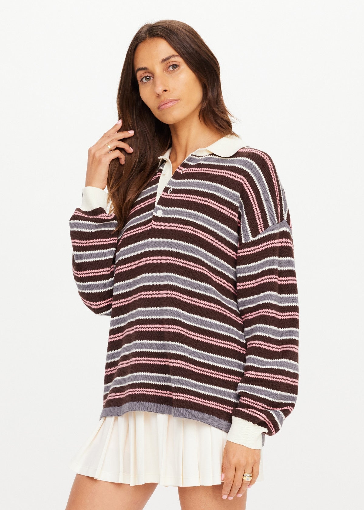 Wonder Knit Polo - Stripe