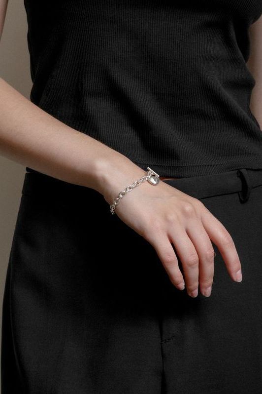 Heart Lock Bracelet - Sterling Silver