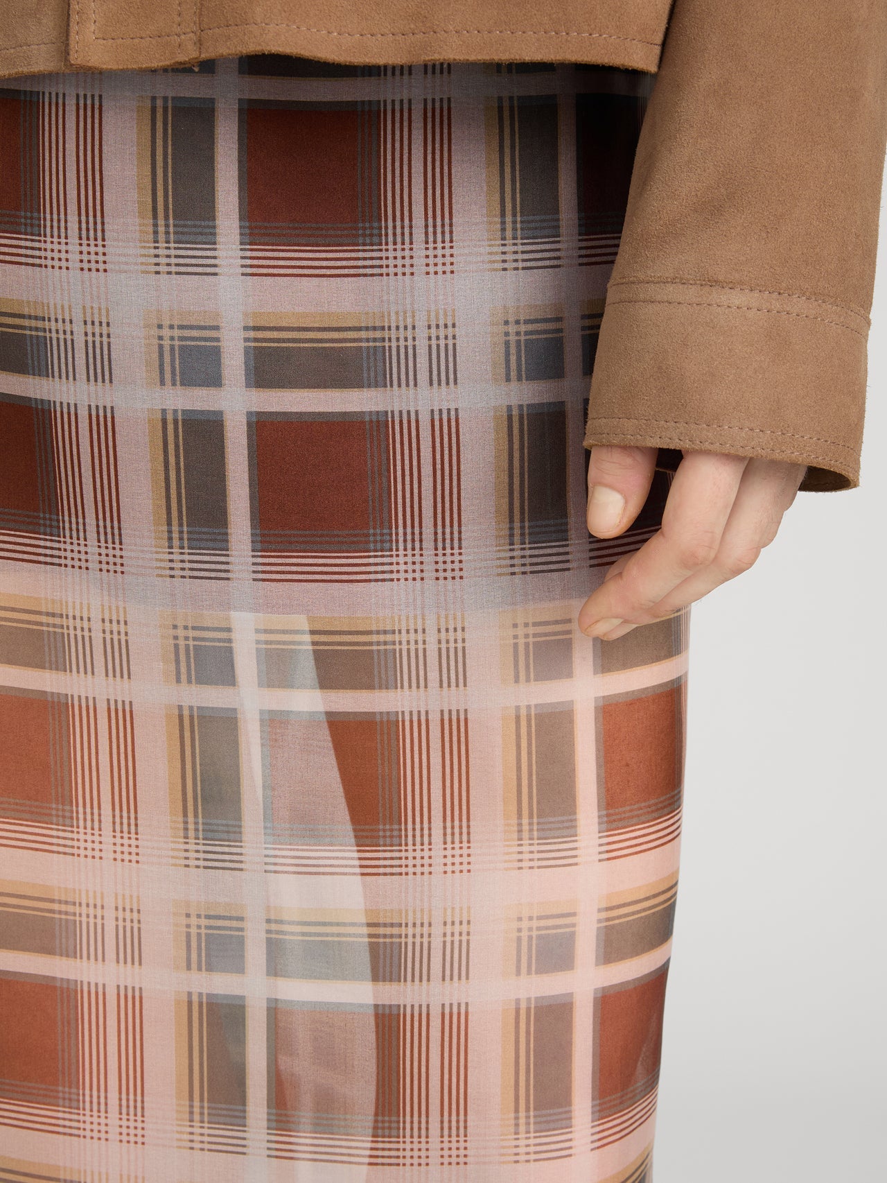 The Plaid Organza Skirt – Silver Peony Plaid