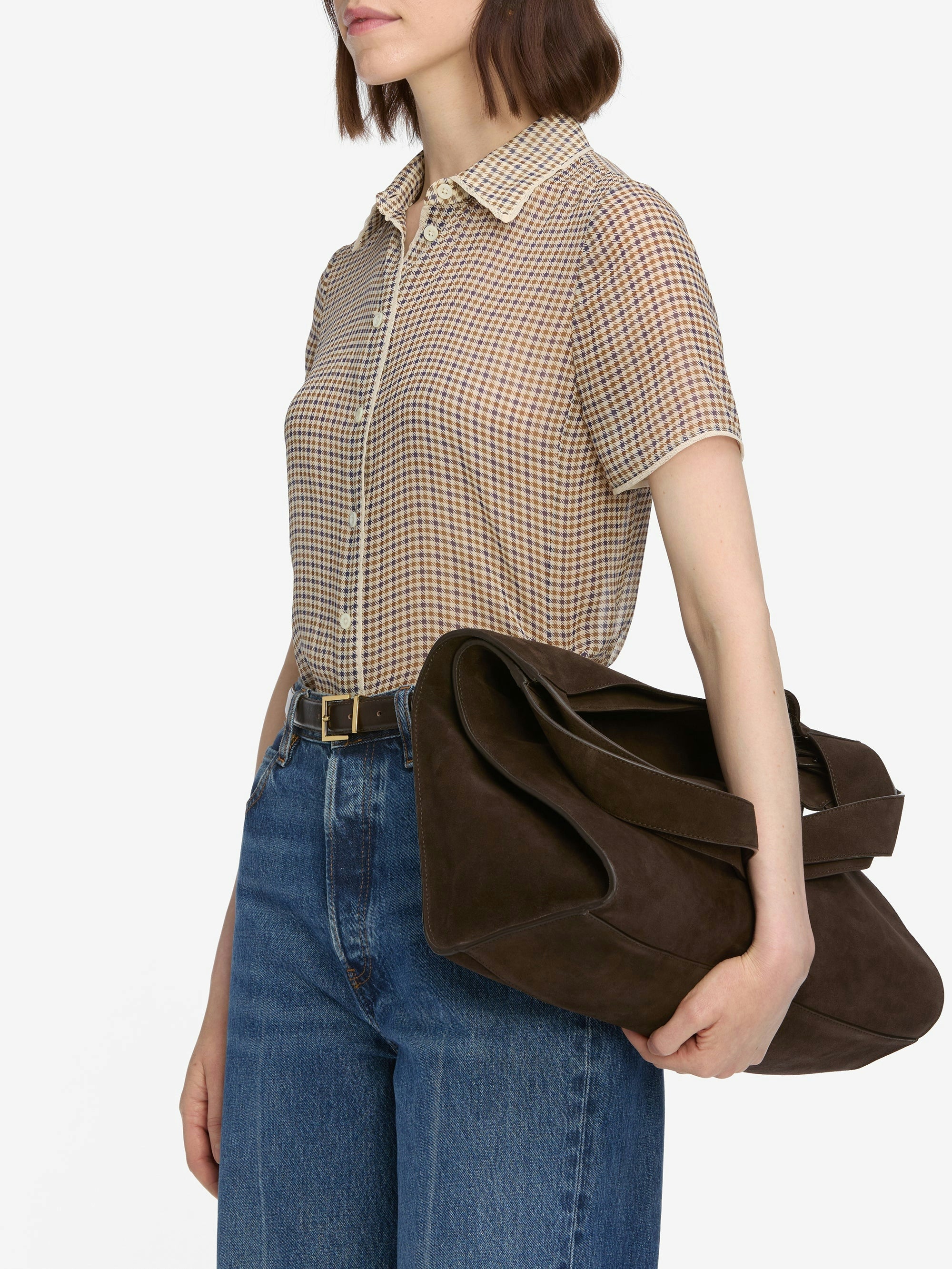 The Silk Check Shirt - Houndstooth