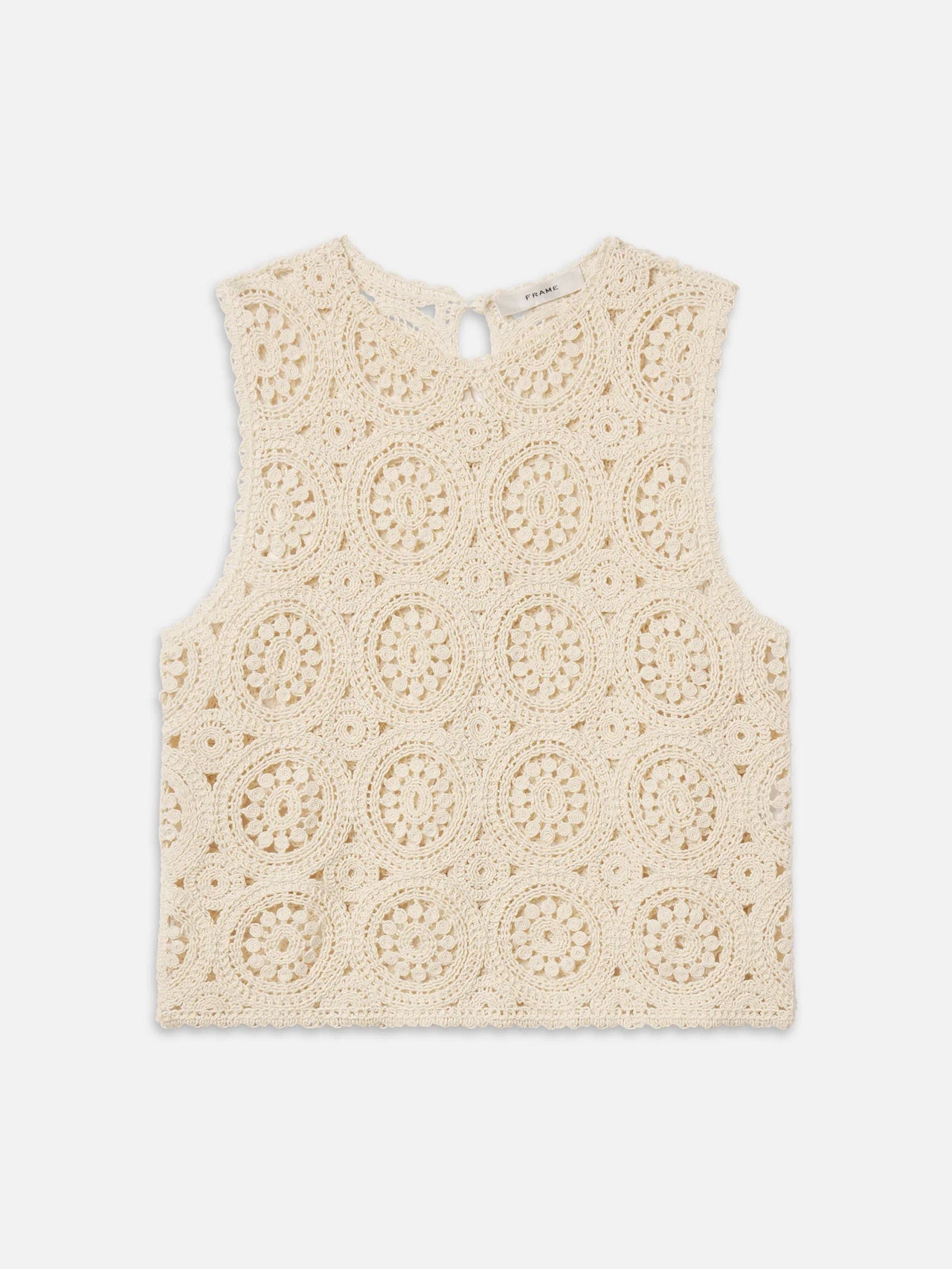 The Crochet Tank - Cream