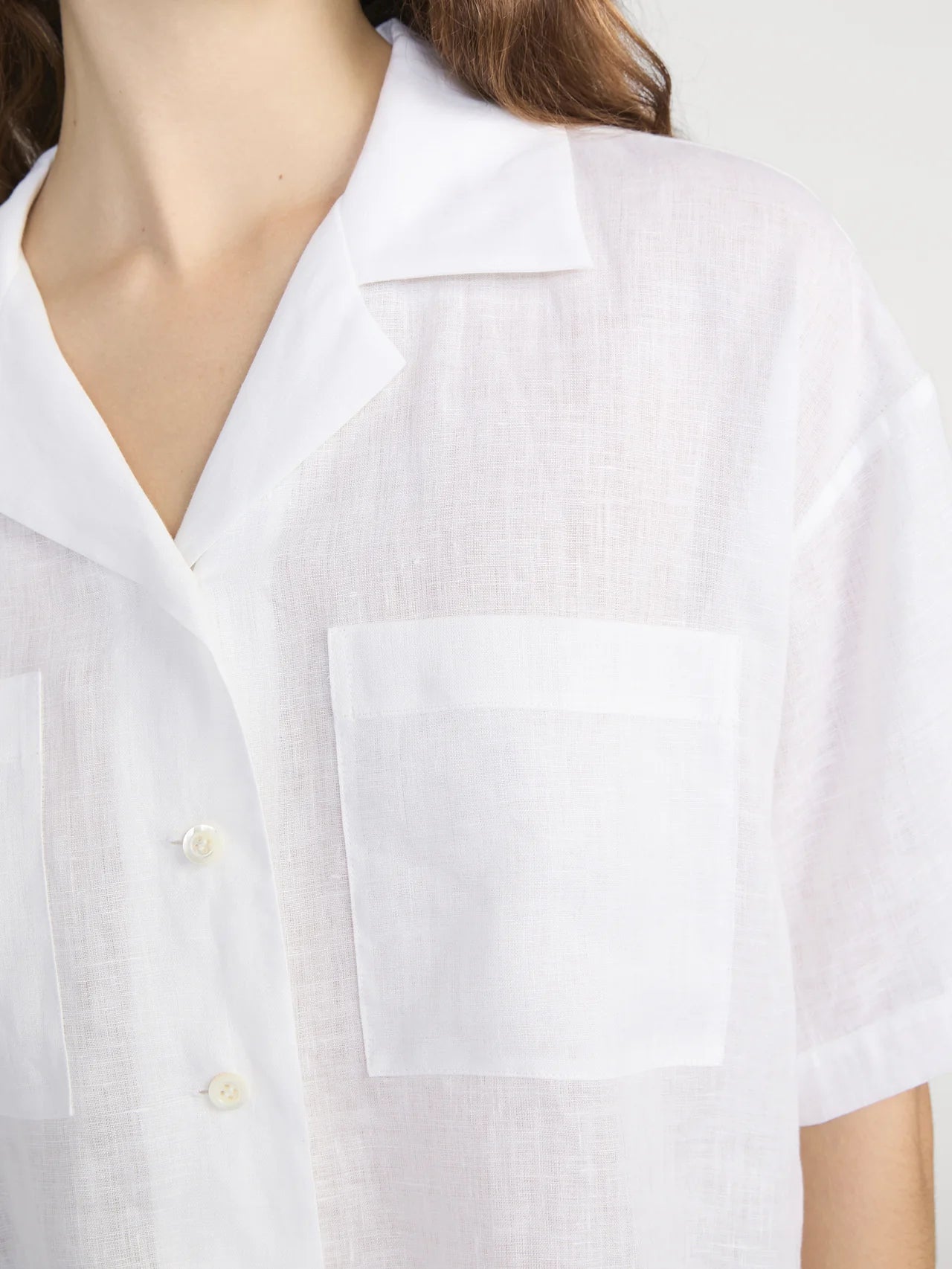 The Linen Pocket Shirt - White