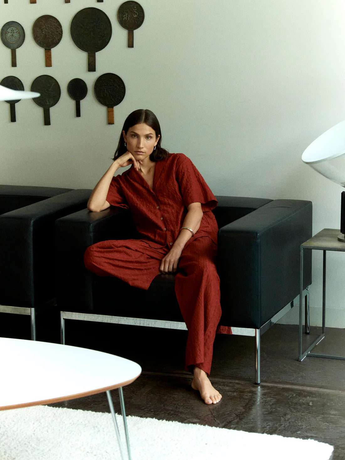 Bondi Trouser- Burnt Red