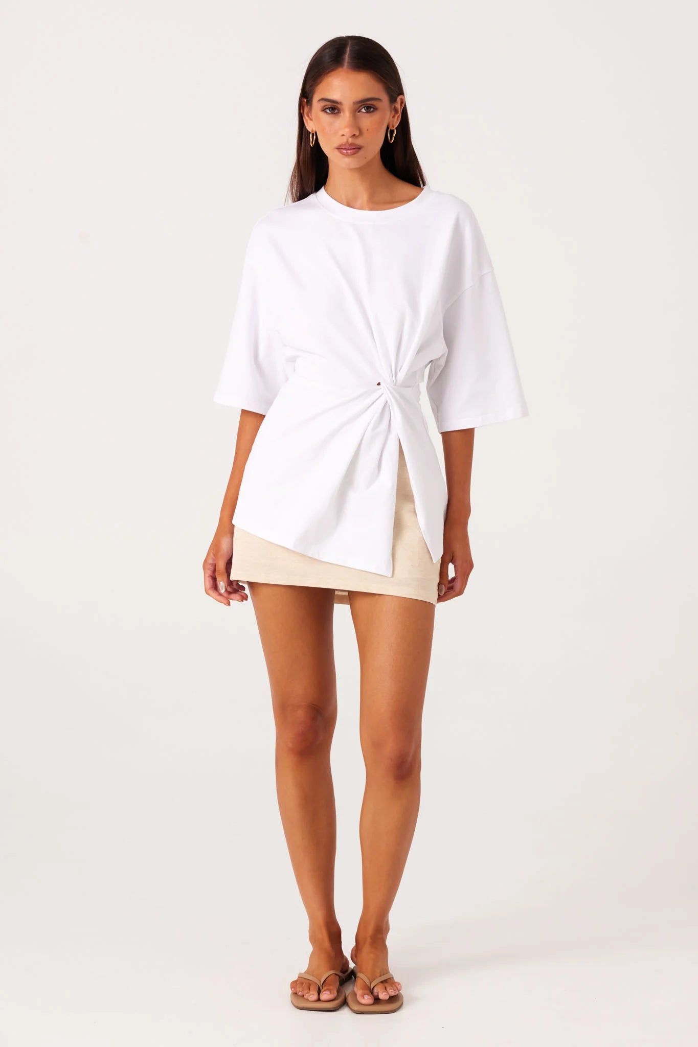 Zaira Knot T-shirt - White