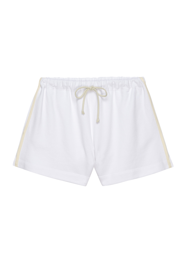 The Stripe Eco-Terry Short - Powder