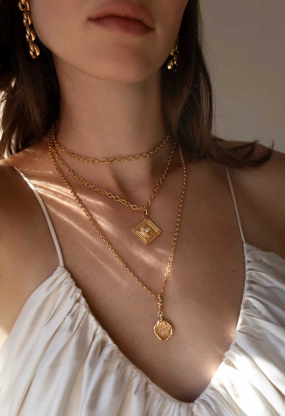 Silent Compass Necklace - Gold