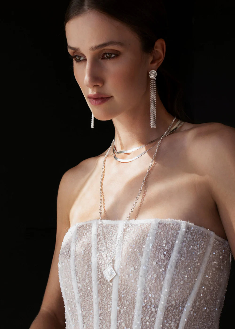 Allegory Of Estoi Wrap Necklace - Sliver