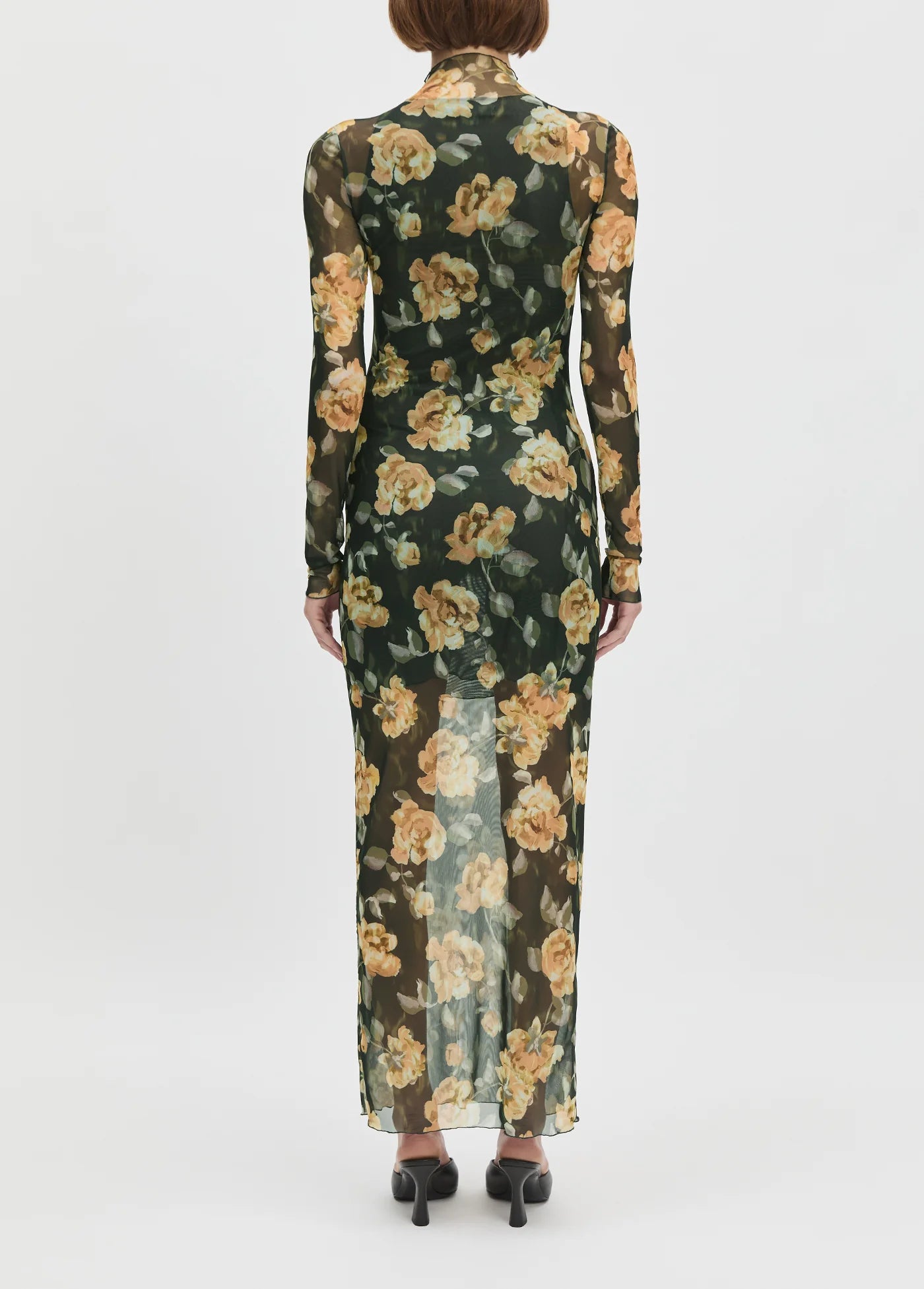 The Sheer Fantasy Dress - Golden Flowerbed