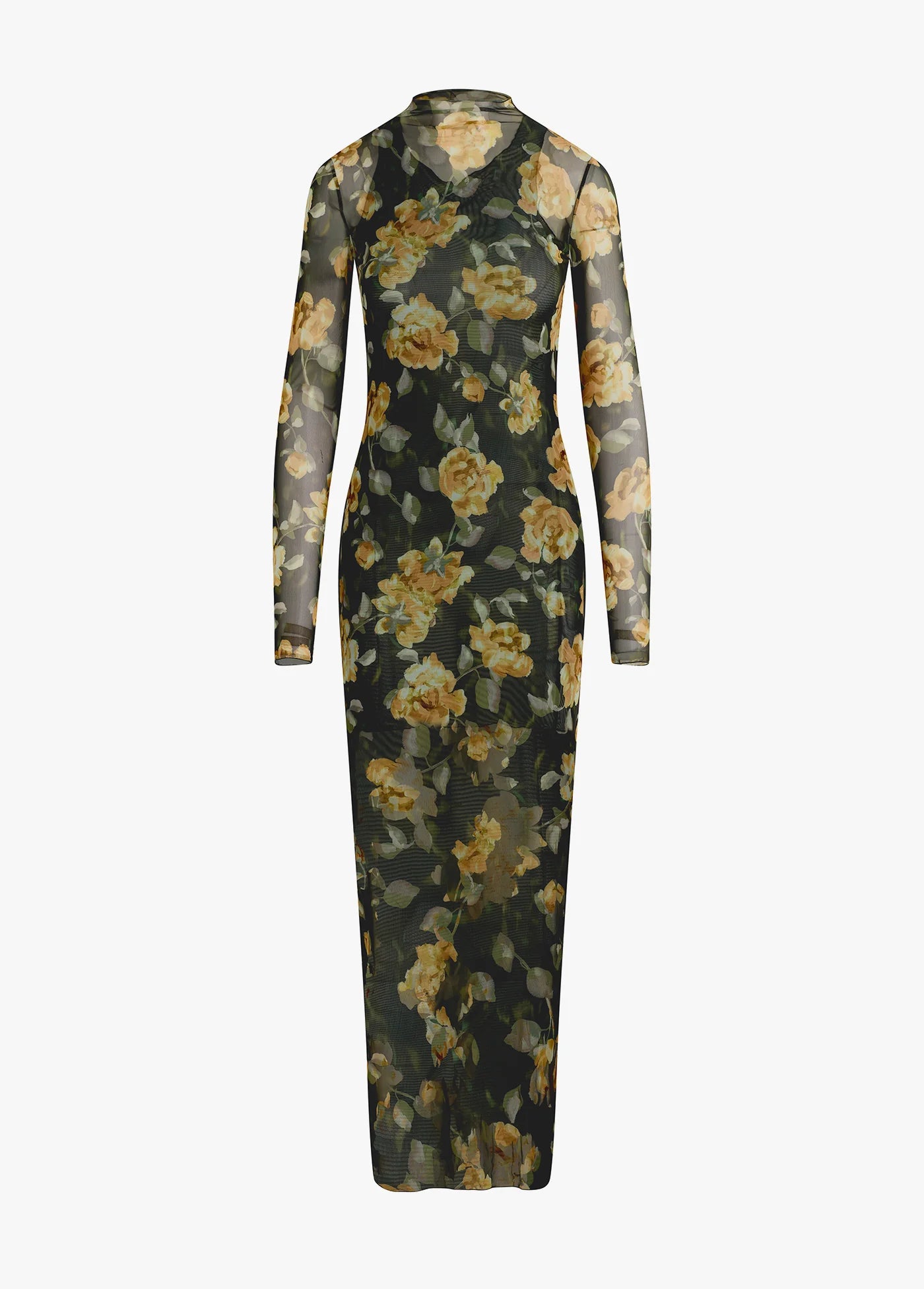 The Sheer Fantasy Dress - Golden Flowerbed
