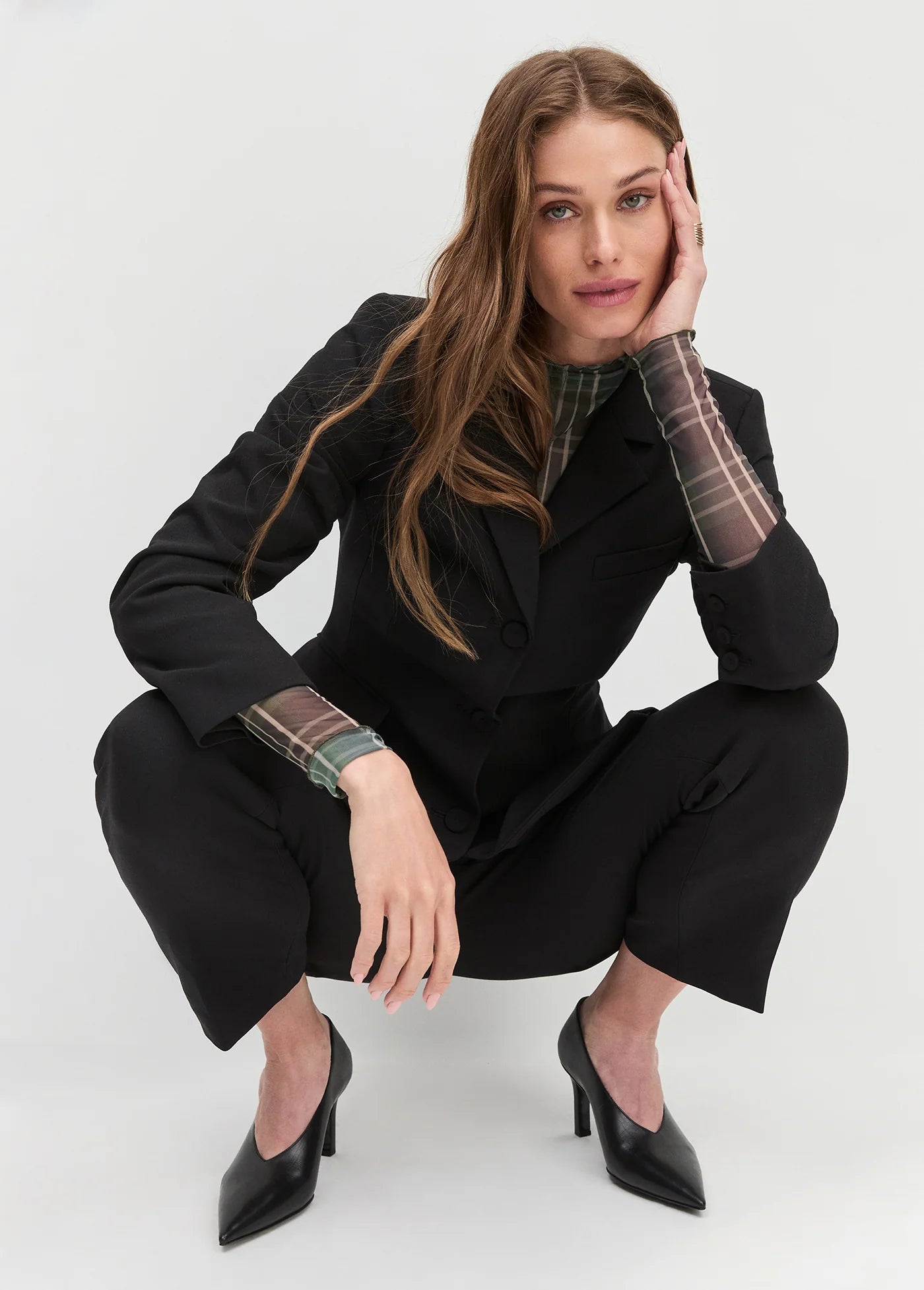 The Sheer Fantasy Top - Countryside Plaid