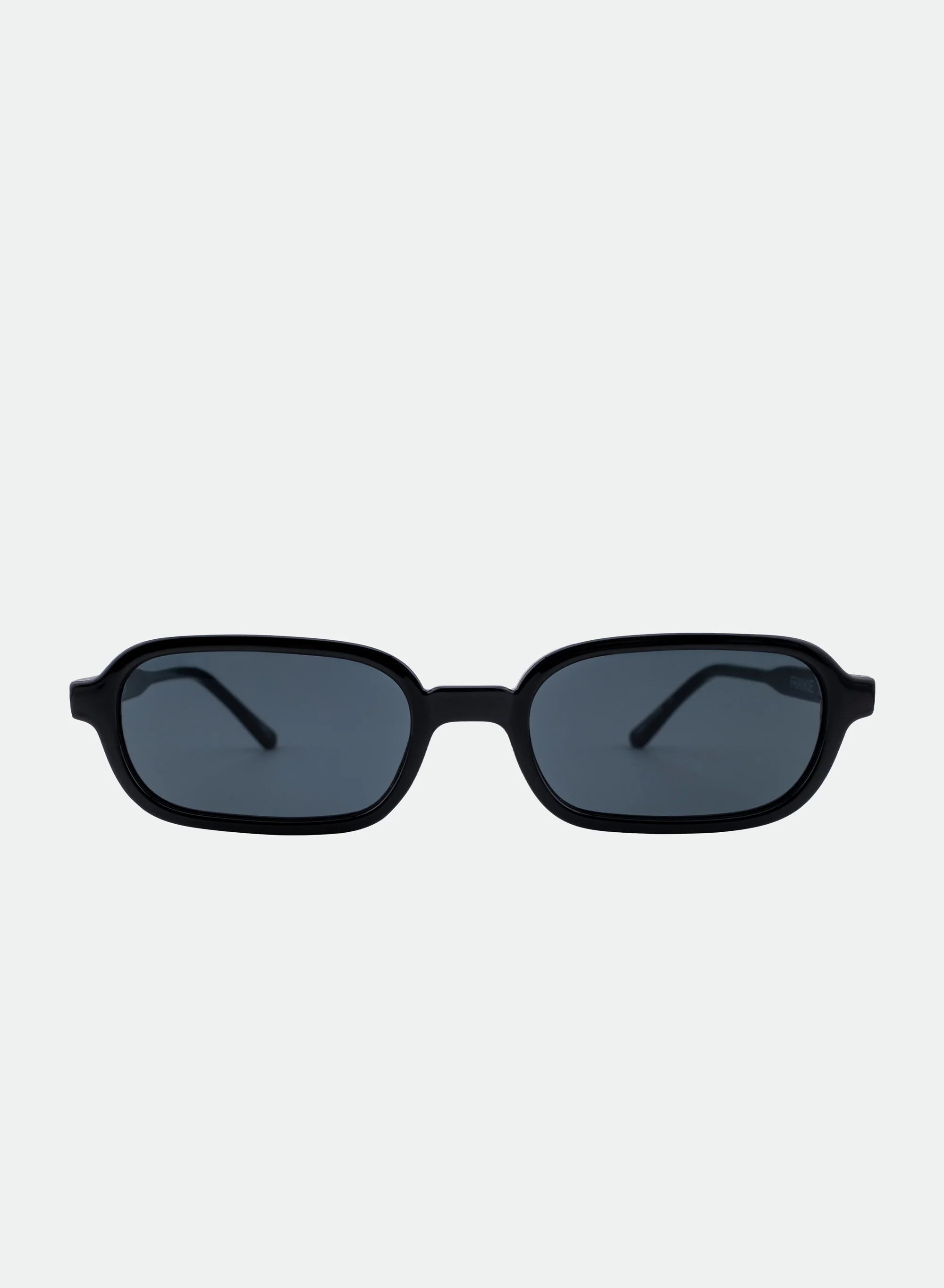 Square black sunglasses smoke lenses
